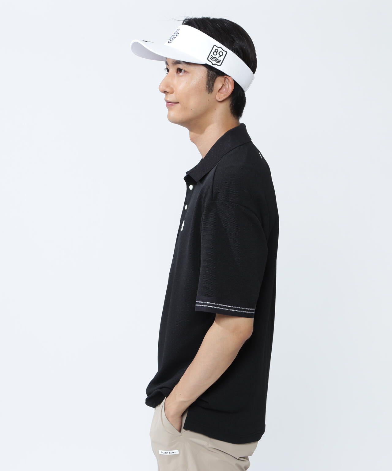 ストレッチミニバブル半袖ポロシャツ