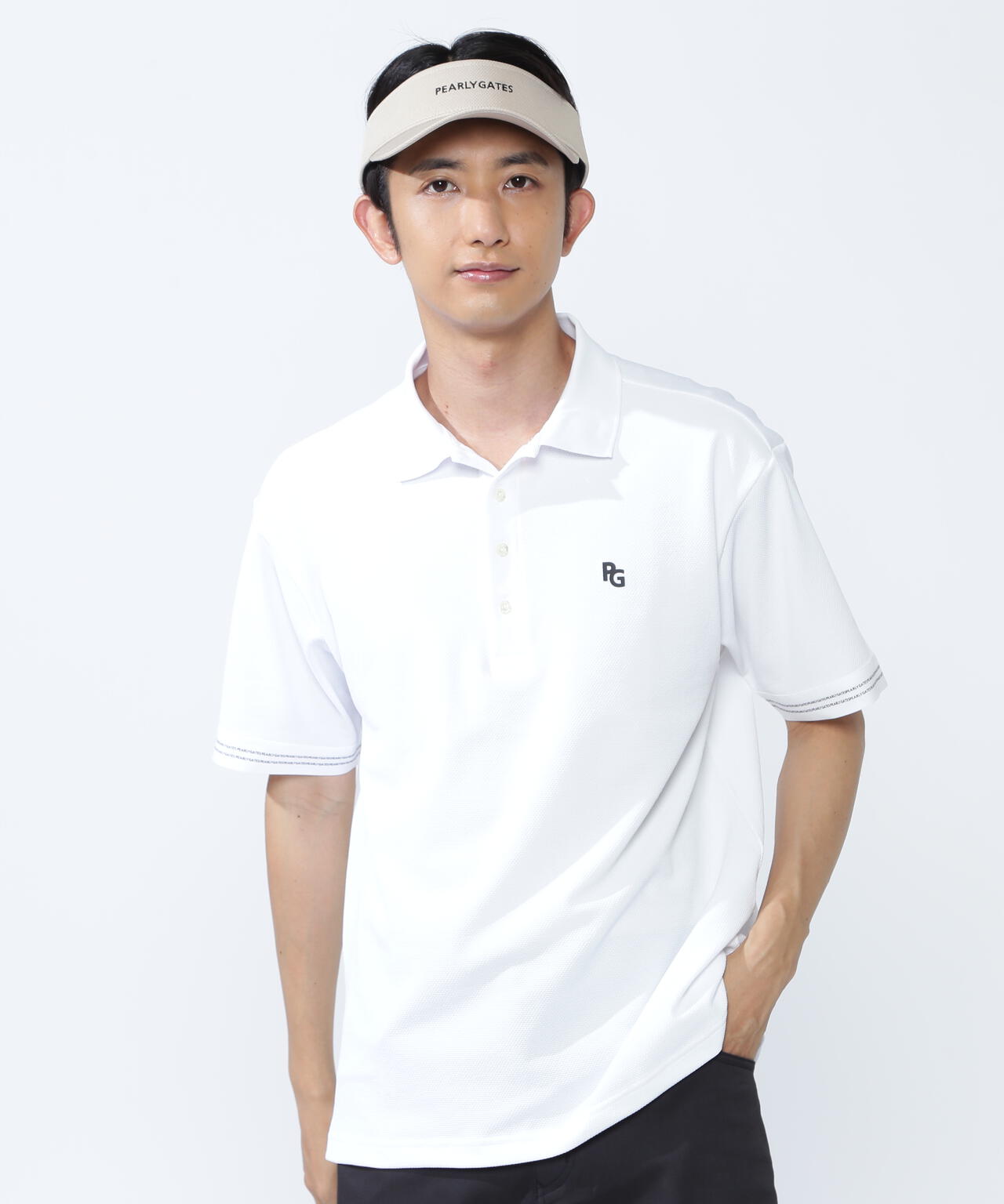 ストレッチミニバブル半袖ポロシャツ