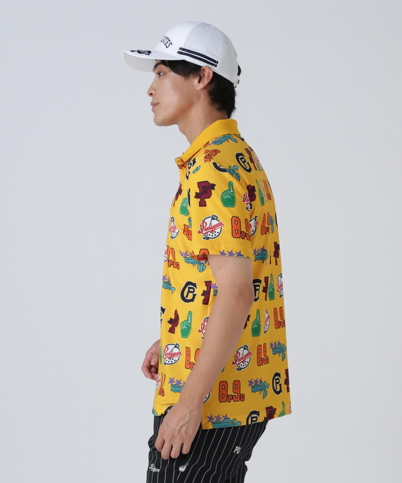 Peストレッチメッシュ半袖ポロシャツ ＜POPベースボール柄＞ | PEARLY