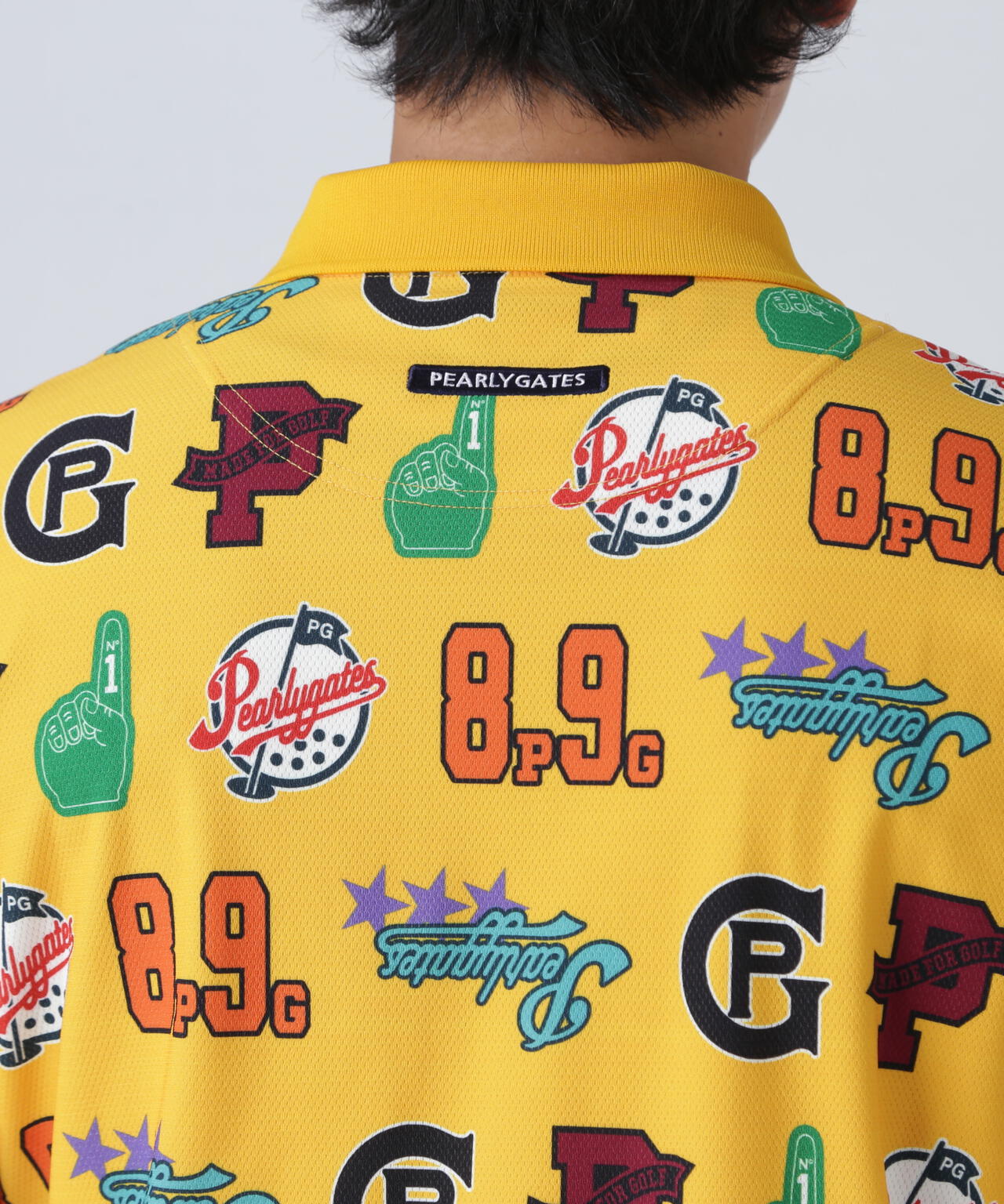 Peストレッチメッシュ半袖ポロシャツ ＜POPベースボール柄＞