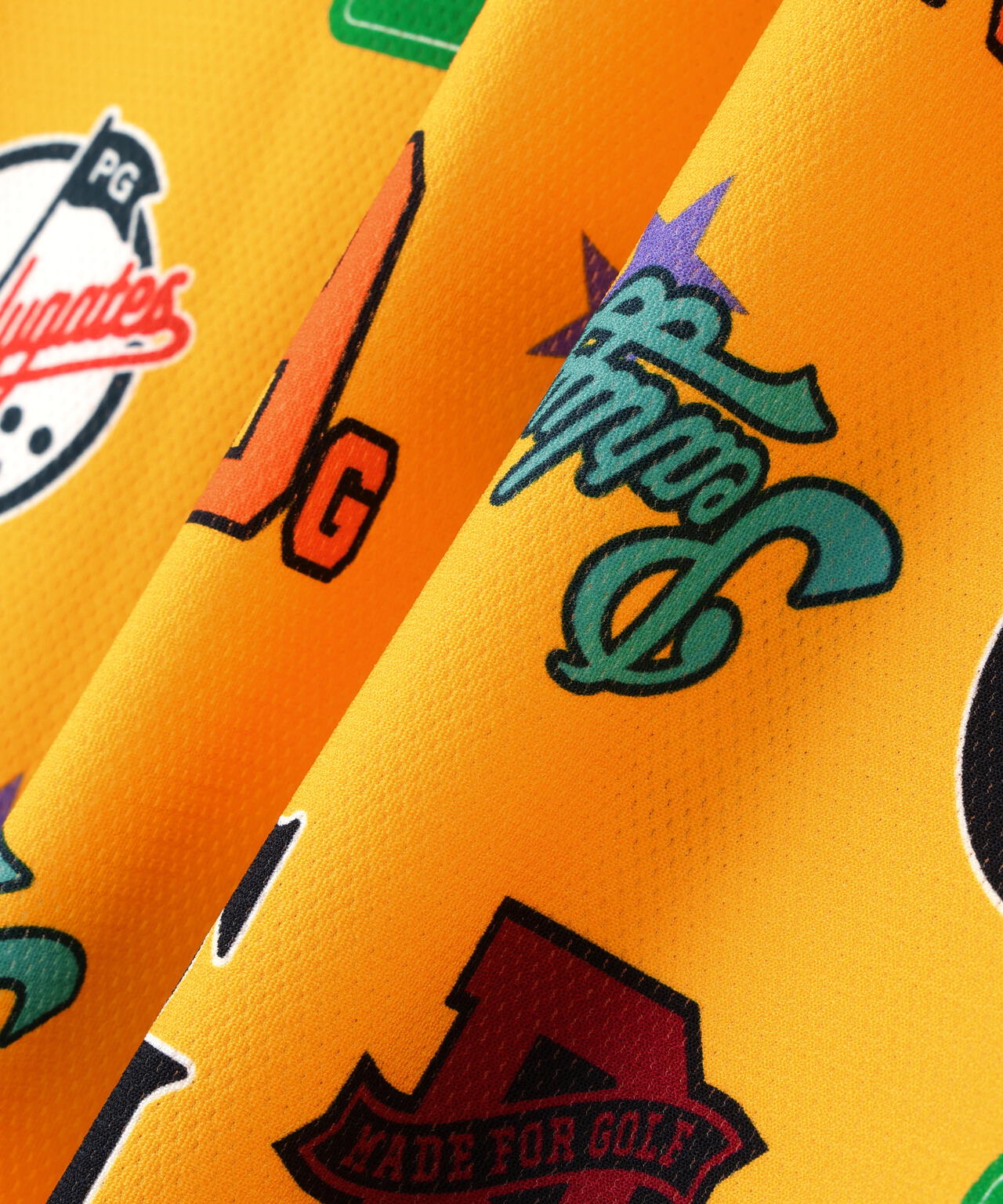 Peストレッチメッシュ半袖ポロシャツ ＜POPベースボール柄＞ | PEARLY