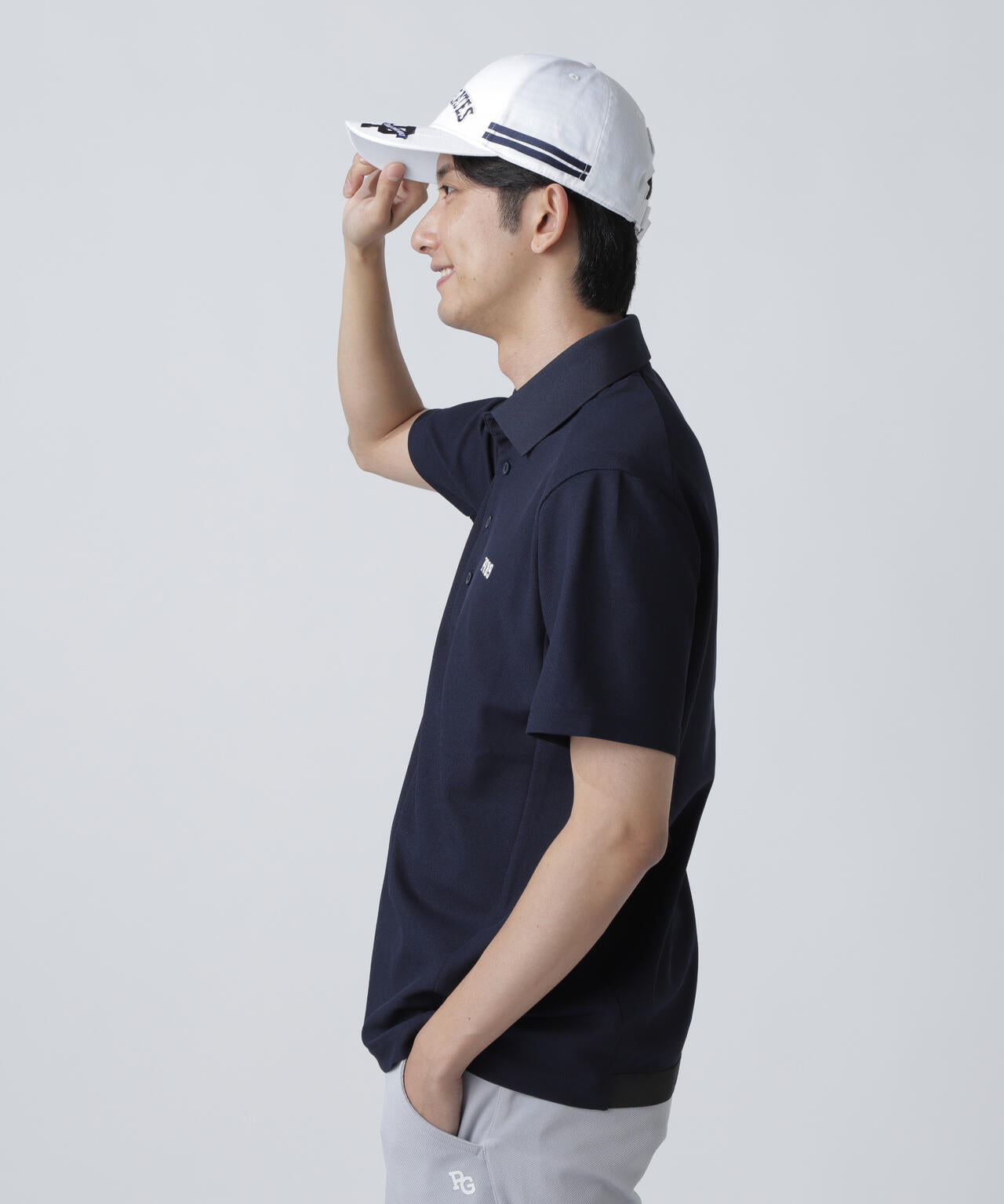 ハイエアーパームタイプカノコ半袖ポロシャツ