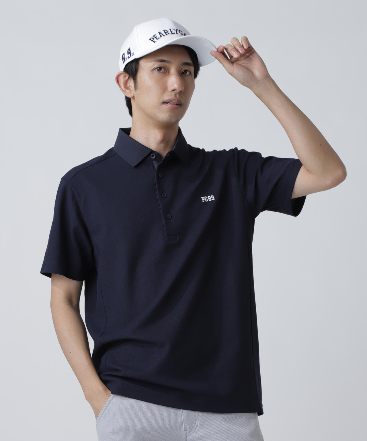 ハイエアーパームタイプカノコ半袖ポロシャツ