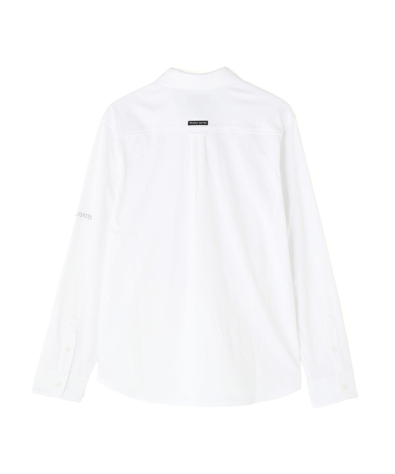 TCドットジャガード長袖ボタンダウンカットソー