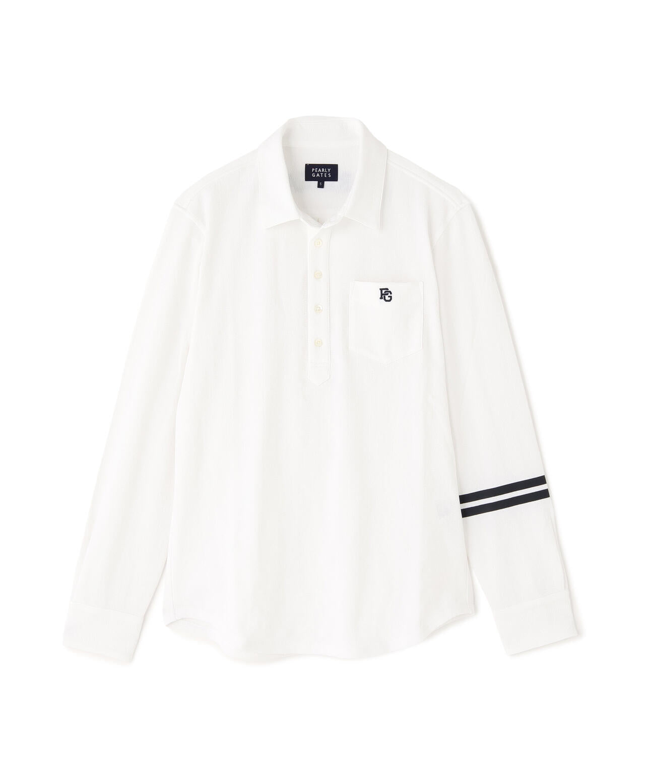 タックジャガードストライプ長袖カットソー