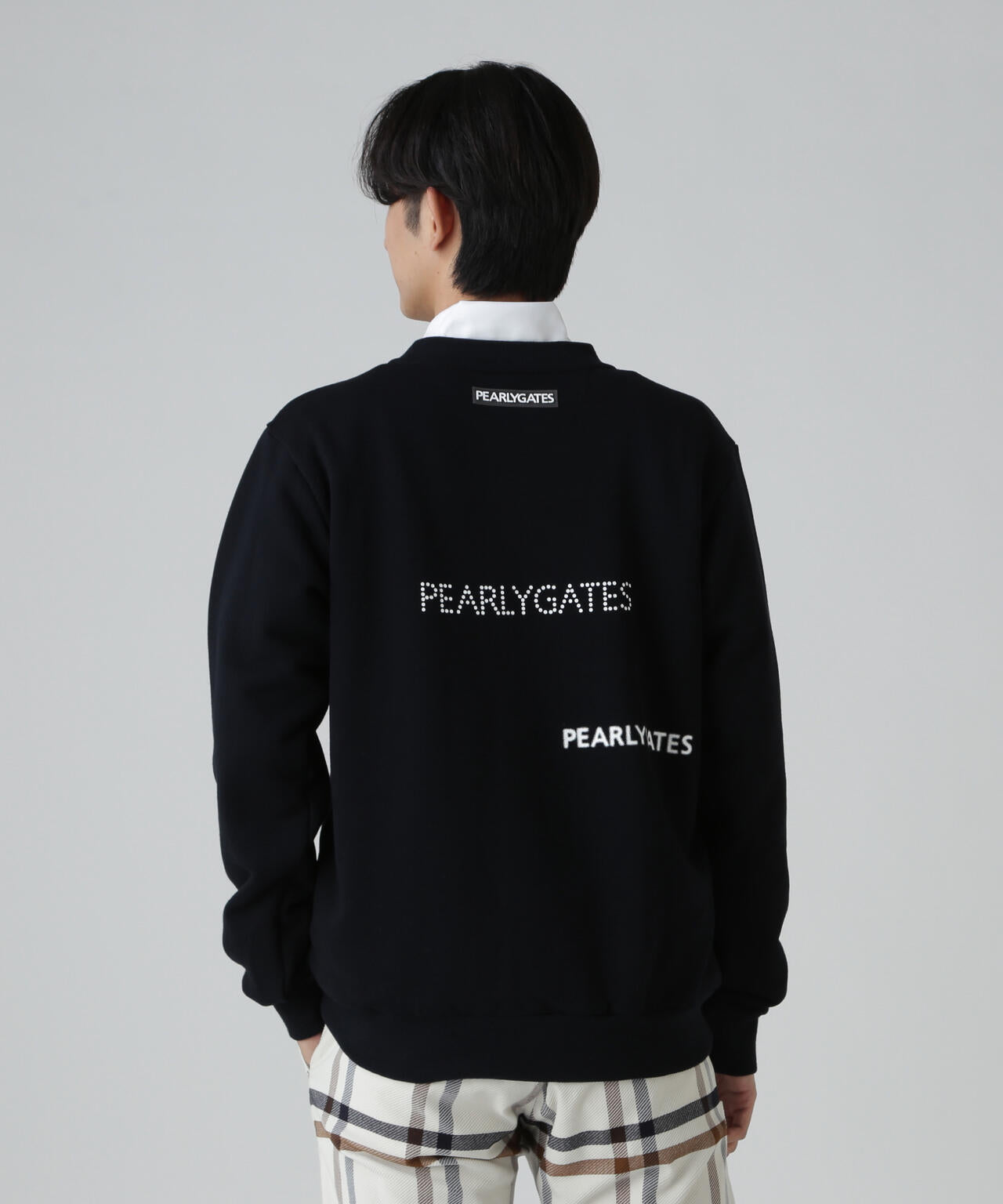 ジグザグ裏毛ジャガードクルーネックスウェットプルオーバー