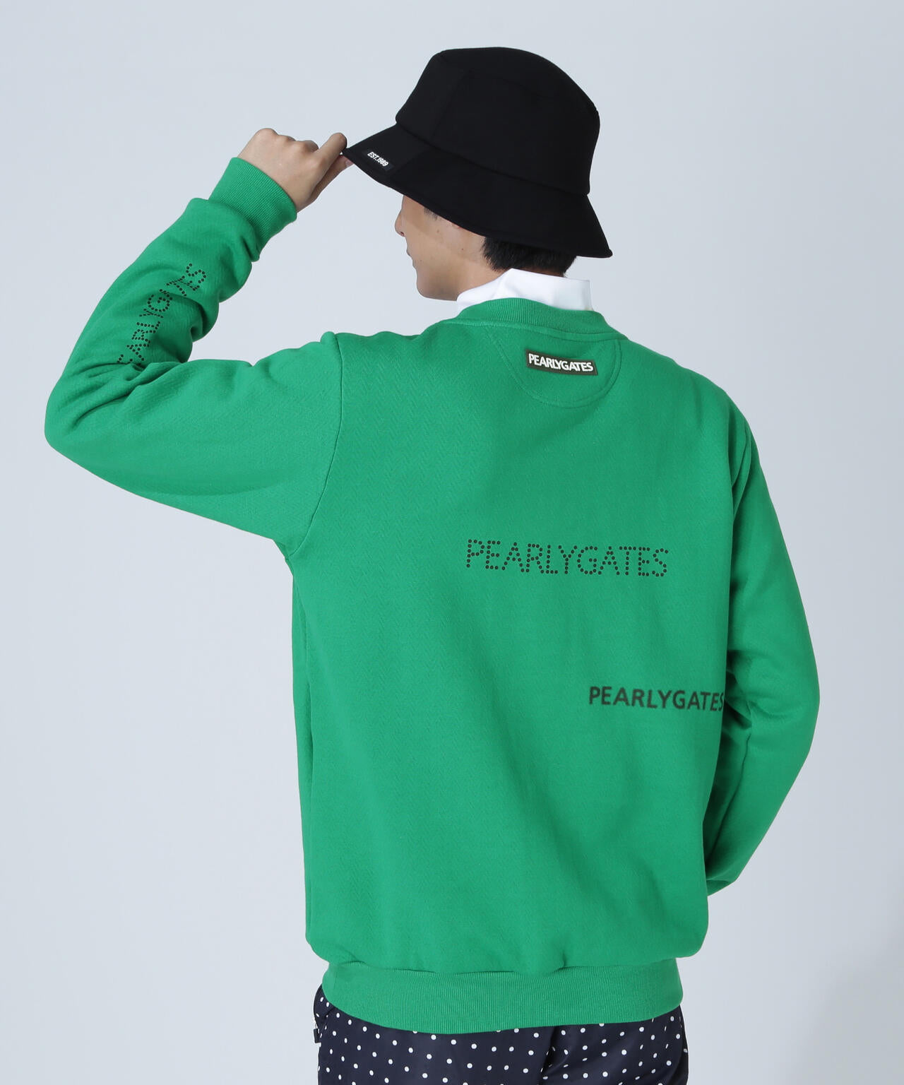 ジグザグ裏毛ジャガードクルーネックスウェットプルオーバー | PEARLY