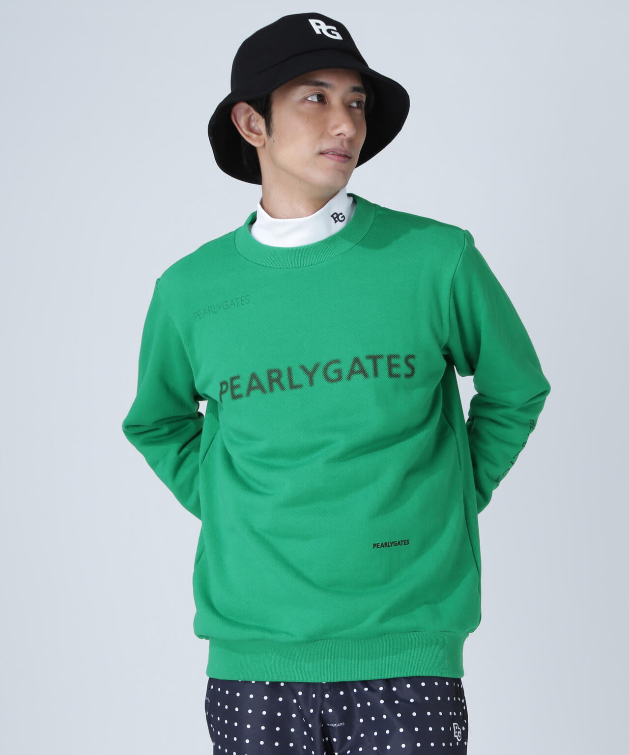 ジグザグ裏毛ジャガードクルーネックスウェットプルオーバー