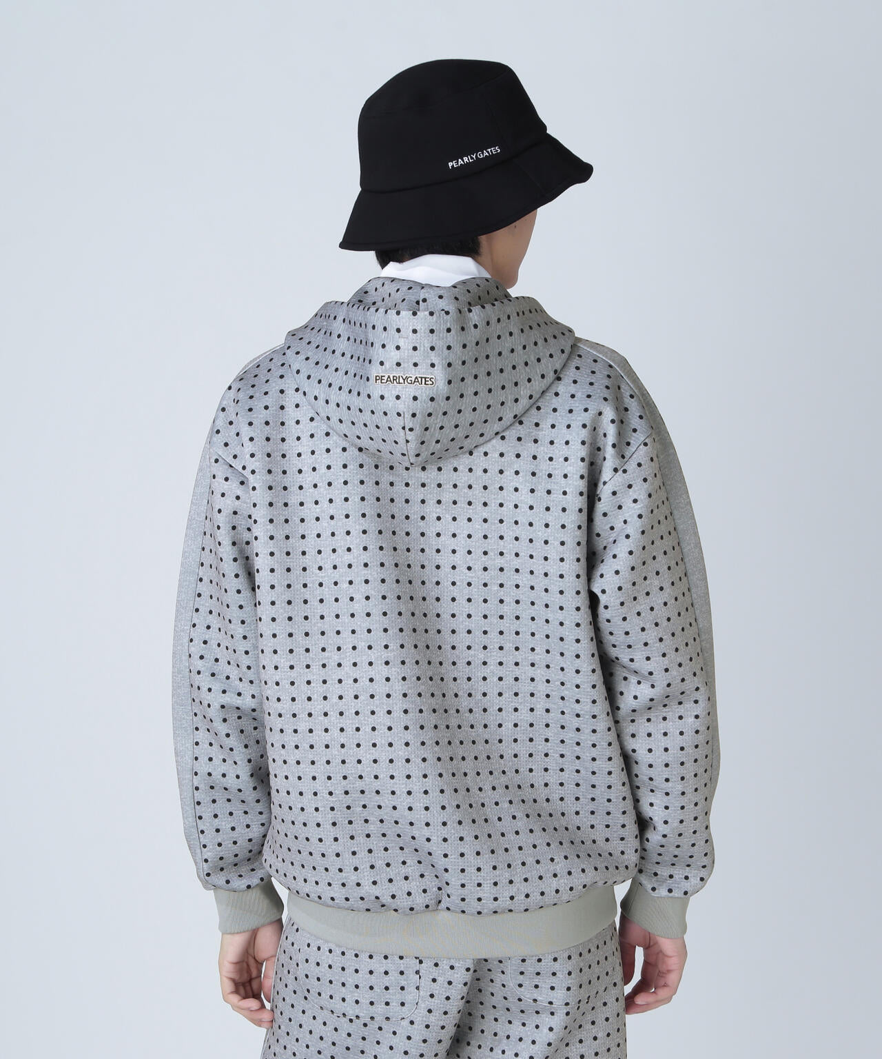 ダブルフェイス フルジップフーディ ＜ミニドット柄＞