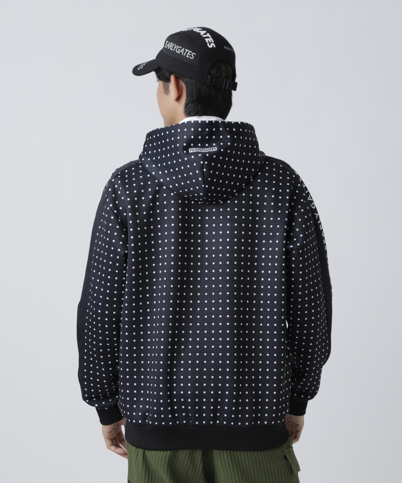 ダブルフェイス フルジップフーディ ＜ミニドット柄＞