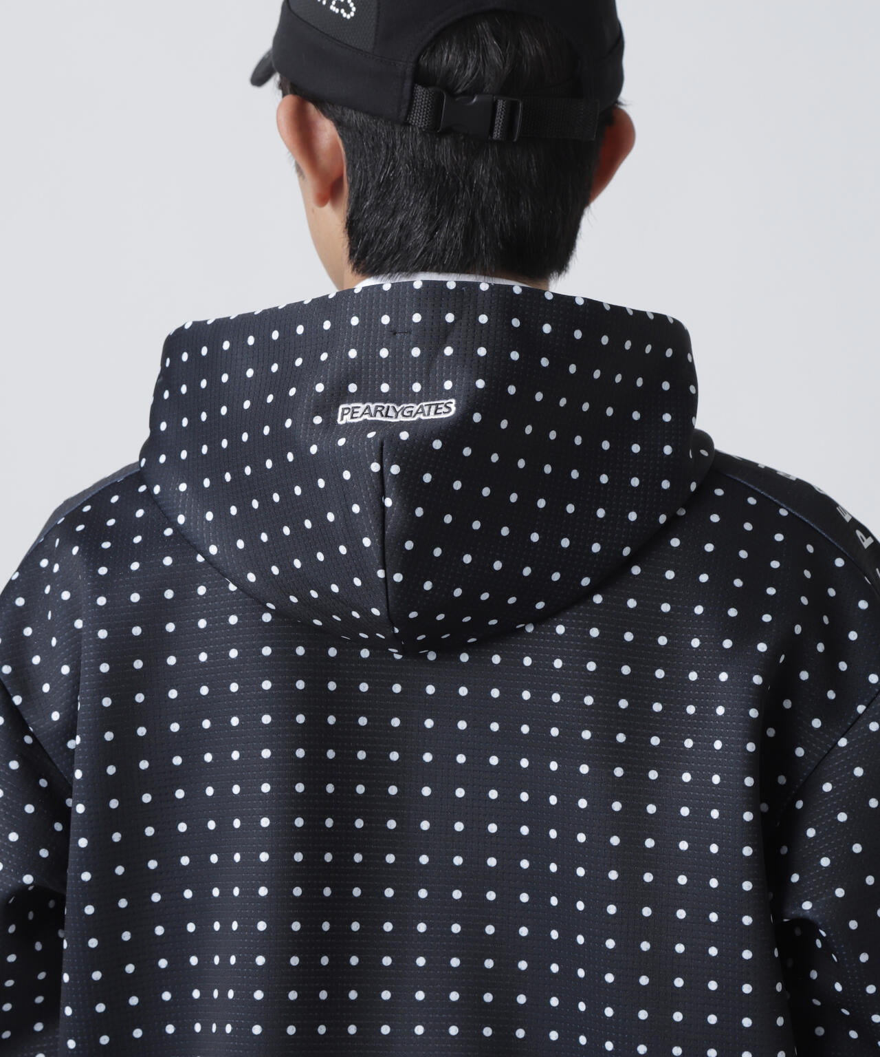 ダブルフェイス フルジップフーディ ＜ミニドット柄＞