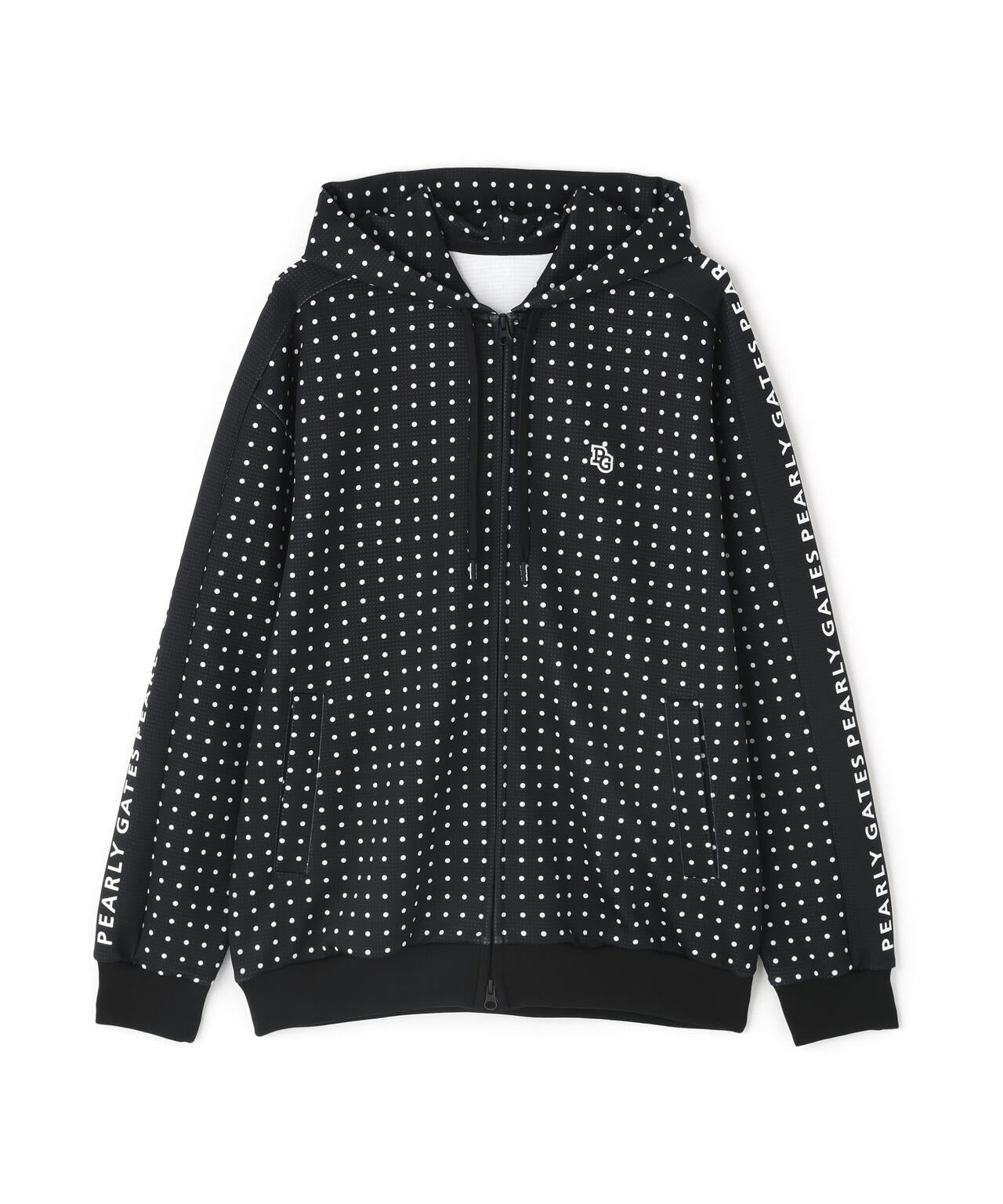 ダブルフェイス フルジップフーディ ＜ミニドット柄＞