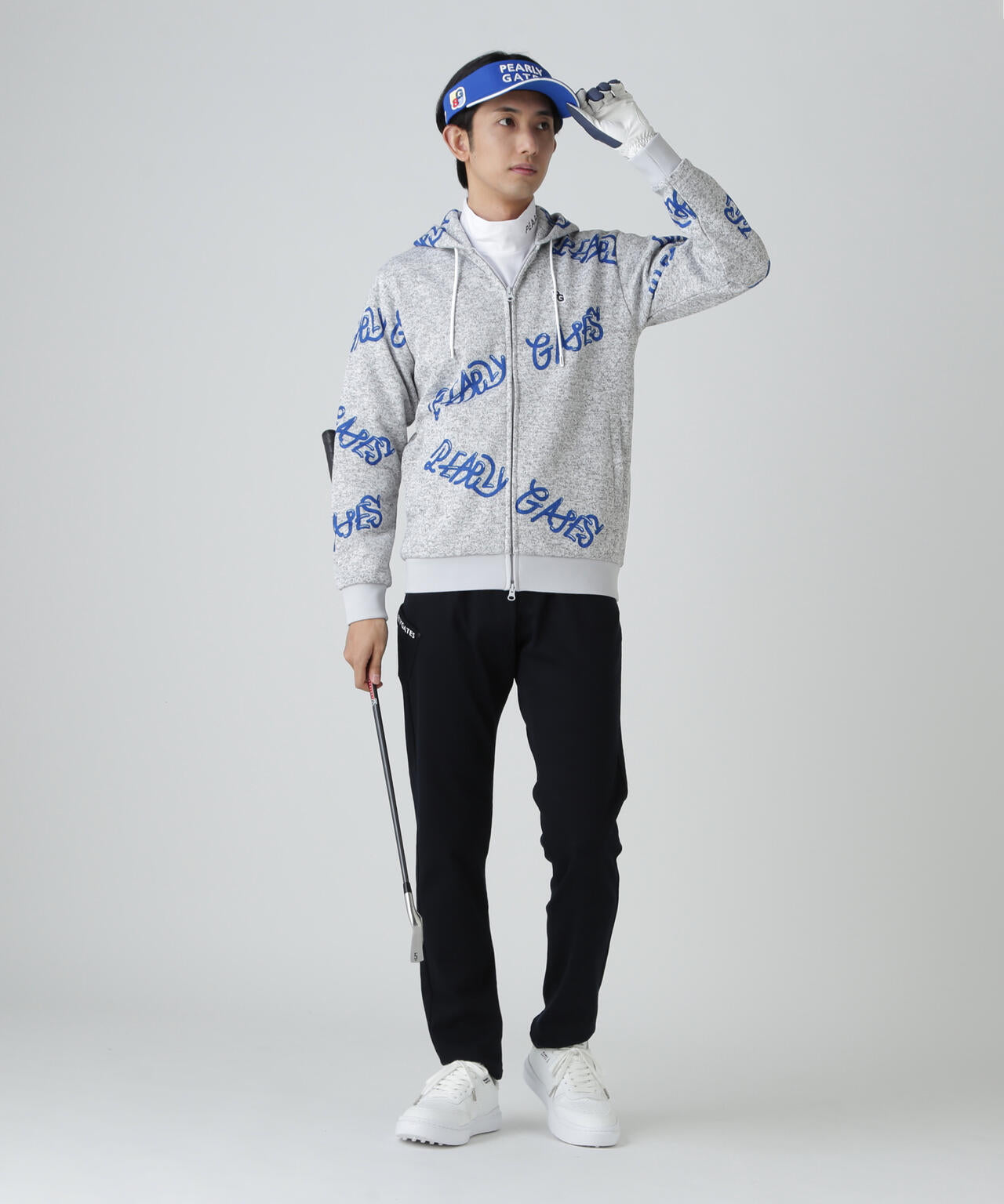 パーリーゲイツ   フルジップ　フーディ 両面起毛ぷにぷにロゴ柄フルジップフーディ | PEARLY GATES（パーリー