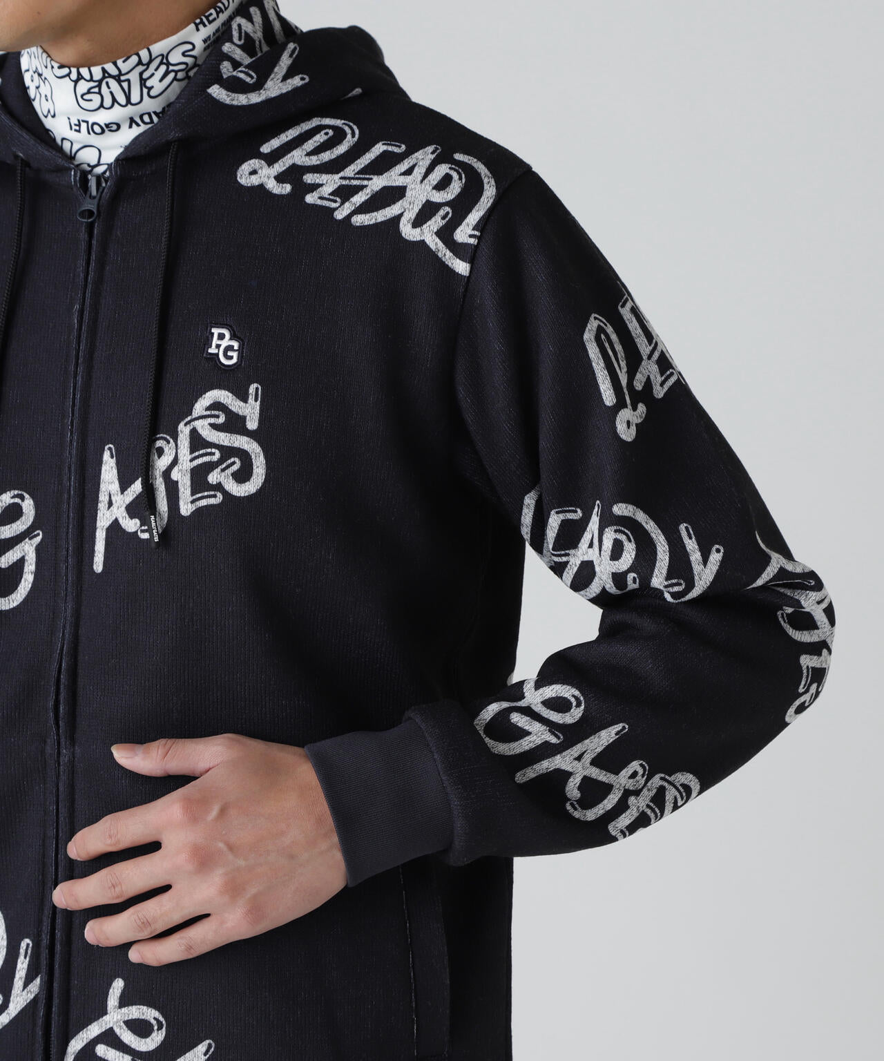 両面起毛ぷにぷにロゴ柄フルジップフーディ | PEARLY GATES（パーリー
