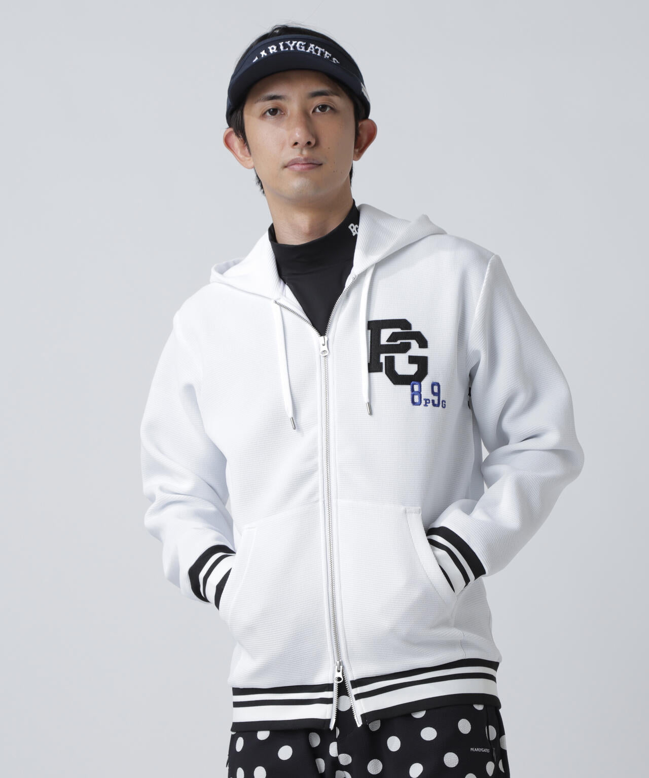 Peダンボールワッフルフルジップフーディ | PEARLY GATES