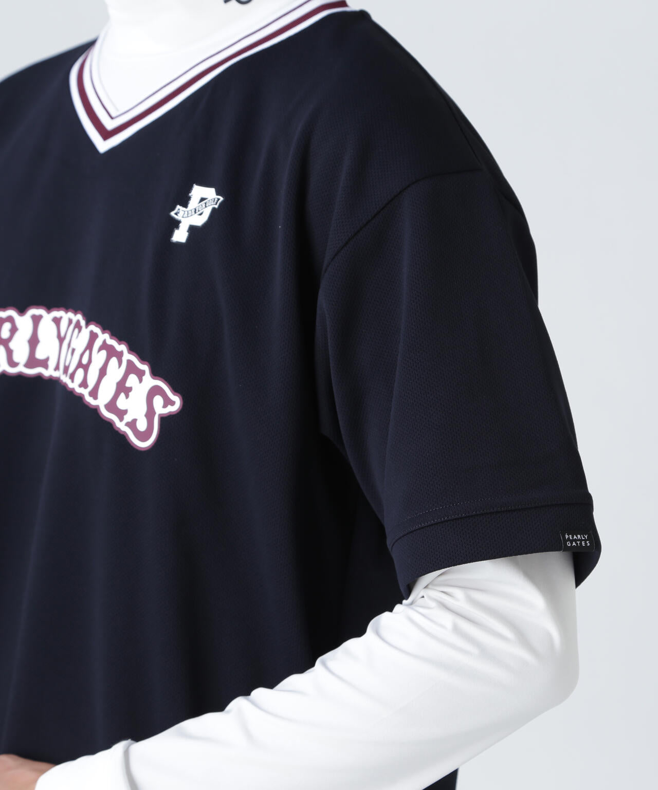 【値下げ】PEARLY GATES ブラック Vネック ベスト サイズ0 パーリーゲイツ PG 総ロゴVネックニットベスト レディースゴルフ