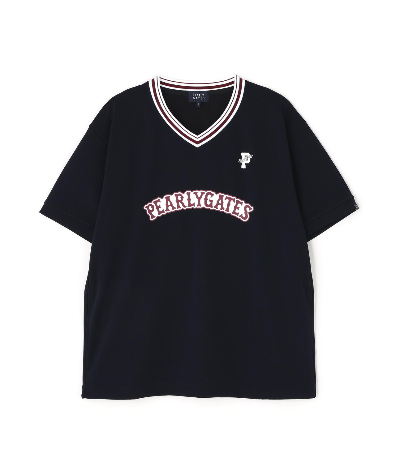 高通気ダブルフェイス半袖Vネックカットソー | PEARLY GATES