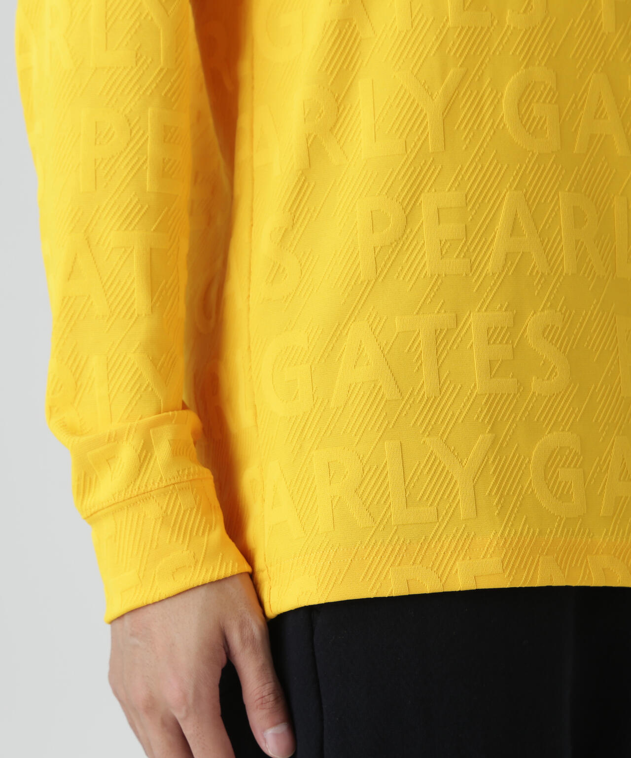 希少サイズ パーリーゲイツ PEARY GATES スニード イエロー XXL 3Dベアジャガード長袖ハイネックカットソー | PEARLY GATES（パーリー