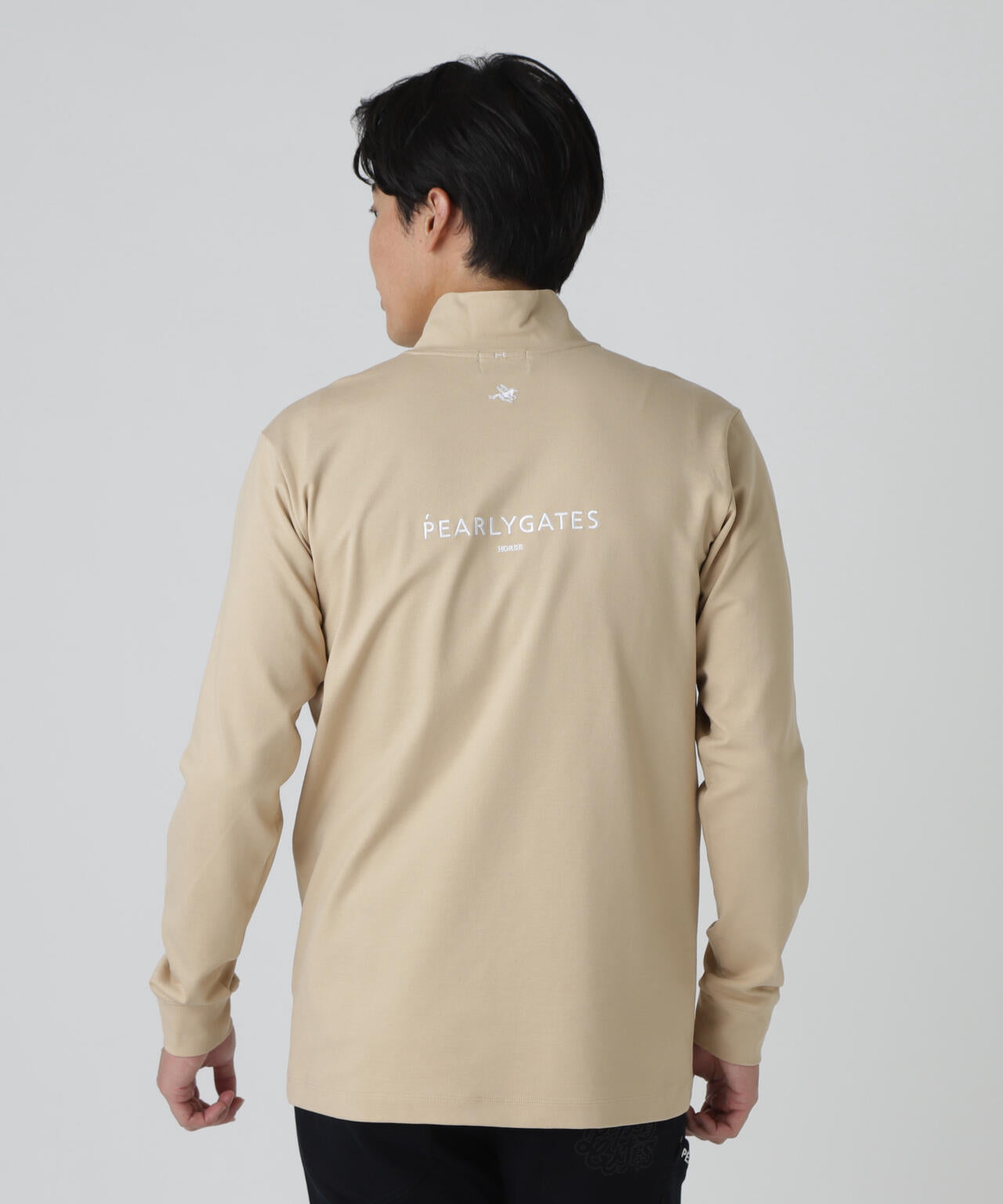 【PGHORSE】ソフトフィールポンチ長袖ハーフジップカットソー