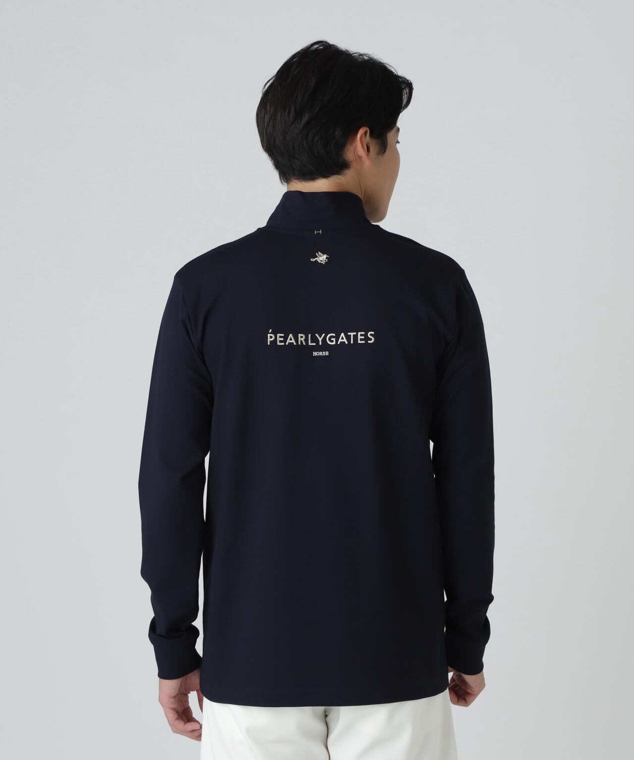 PGHORSE】ソフトフィールポンチ長袖ハーフジップカットソー | PEARLY