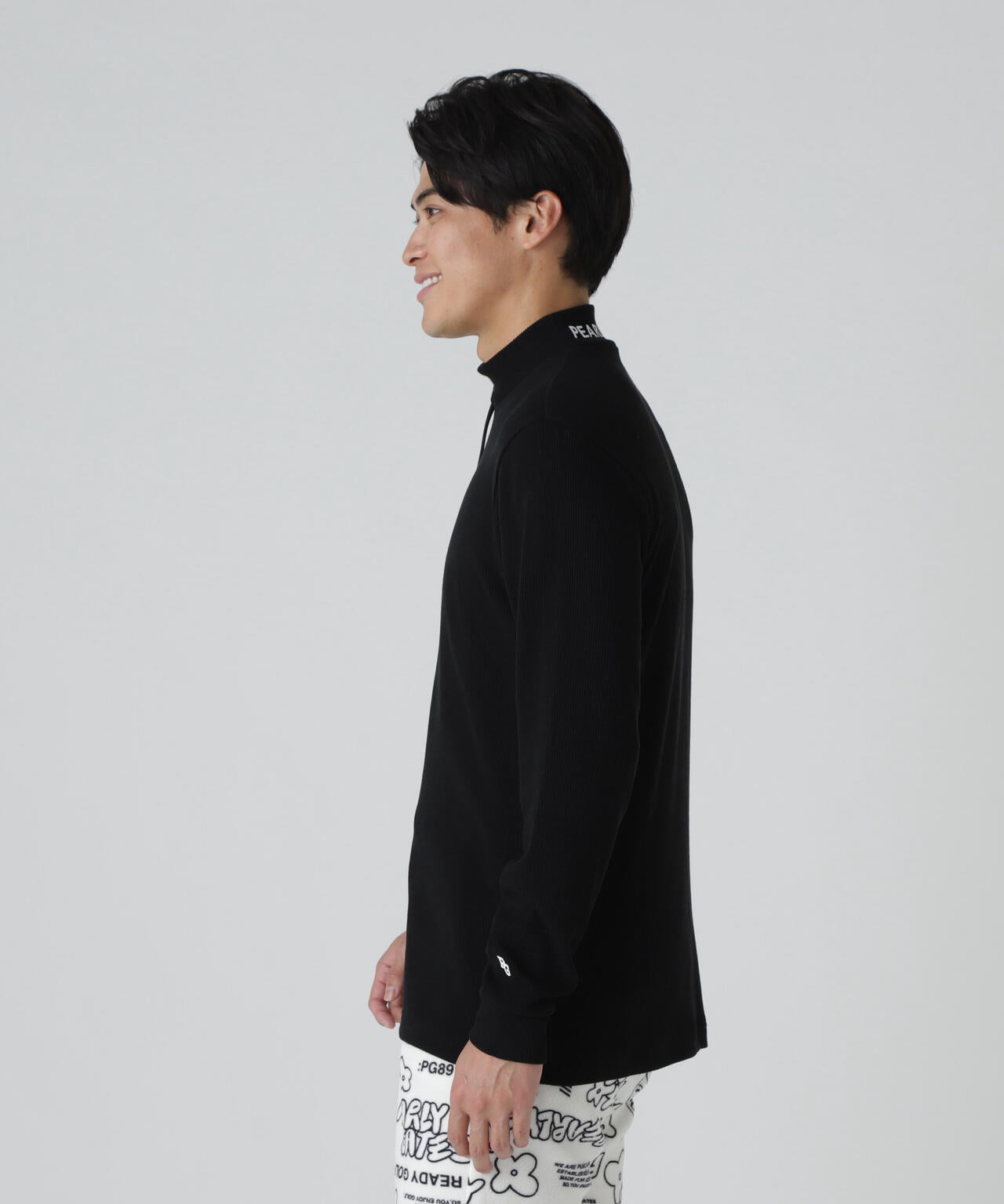 セルヒートリブフェイス長袖モックネックカットソー | PEARLY GATES