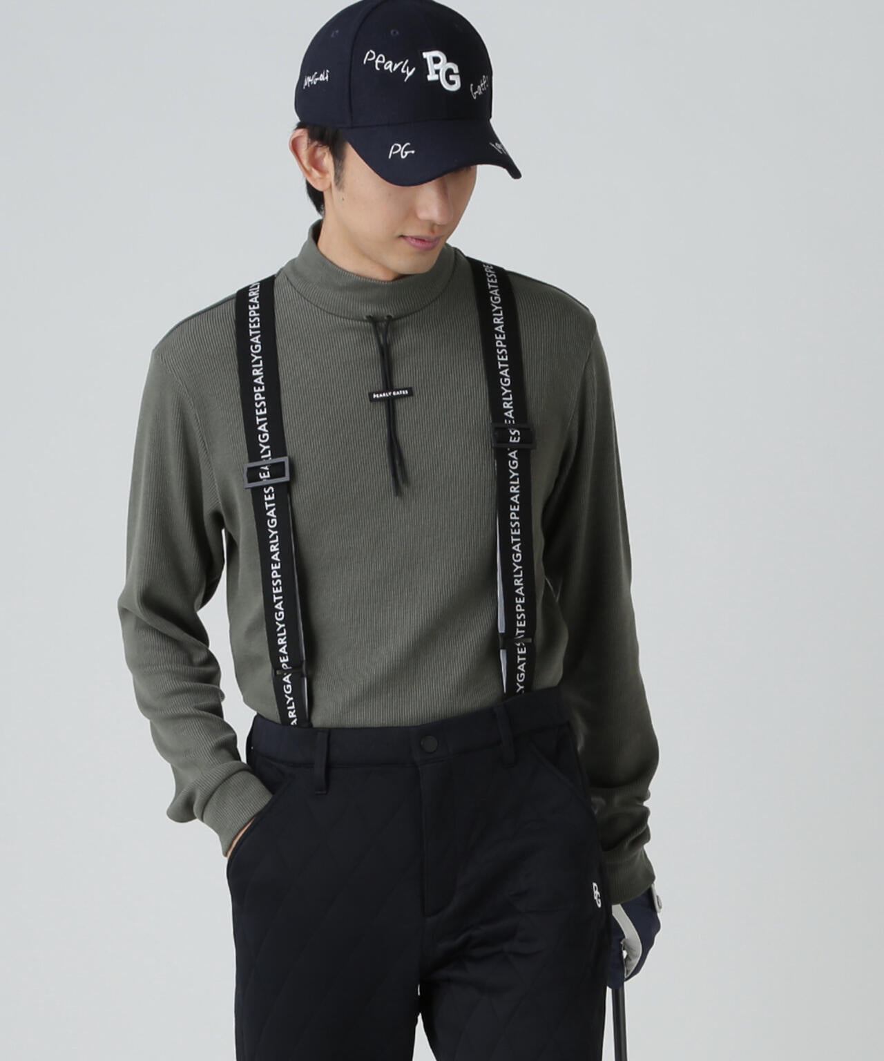 セルヒートリブフェイス長袖モックネックカットソー | PEARLY GATES