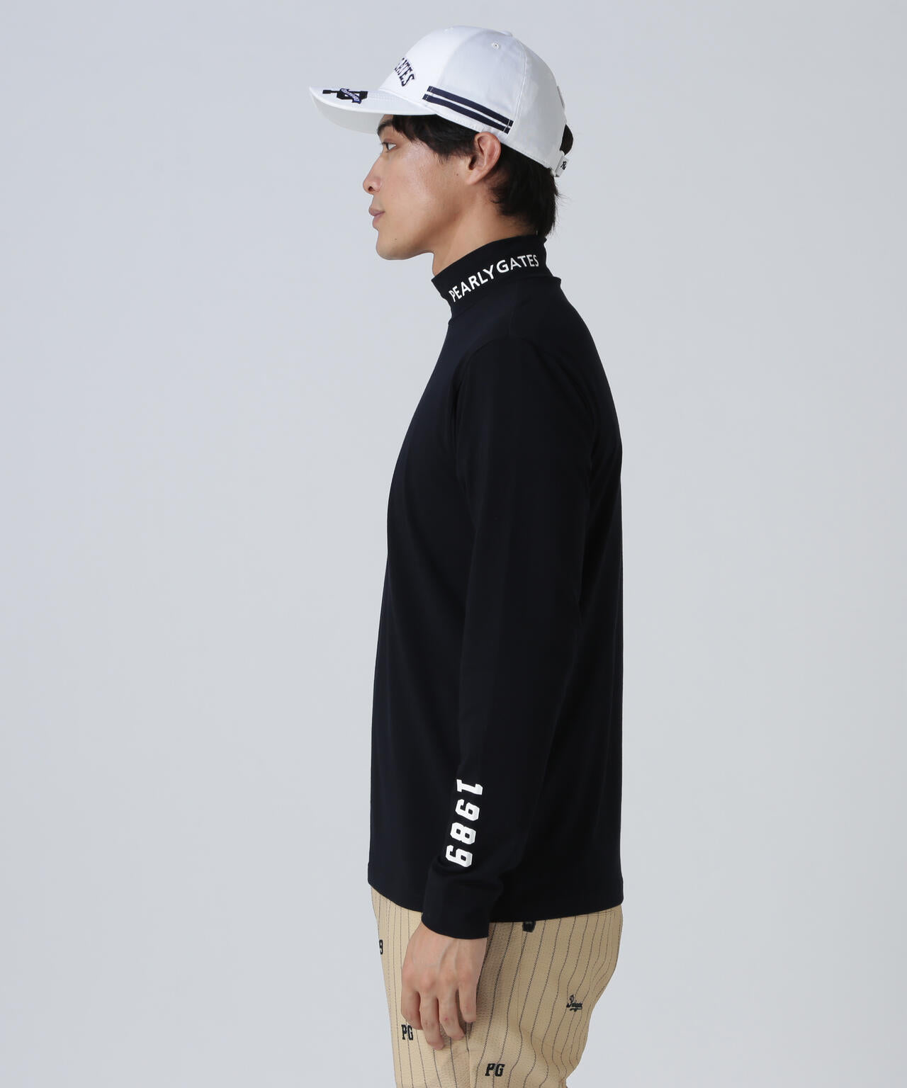 綿ベア天竺長袖ハイネックカットソー | PEARLY GATES（パーリー