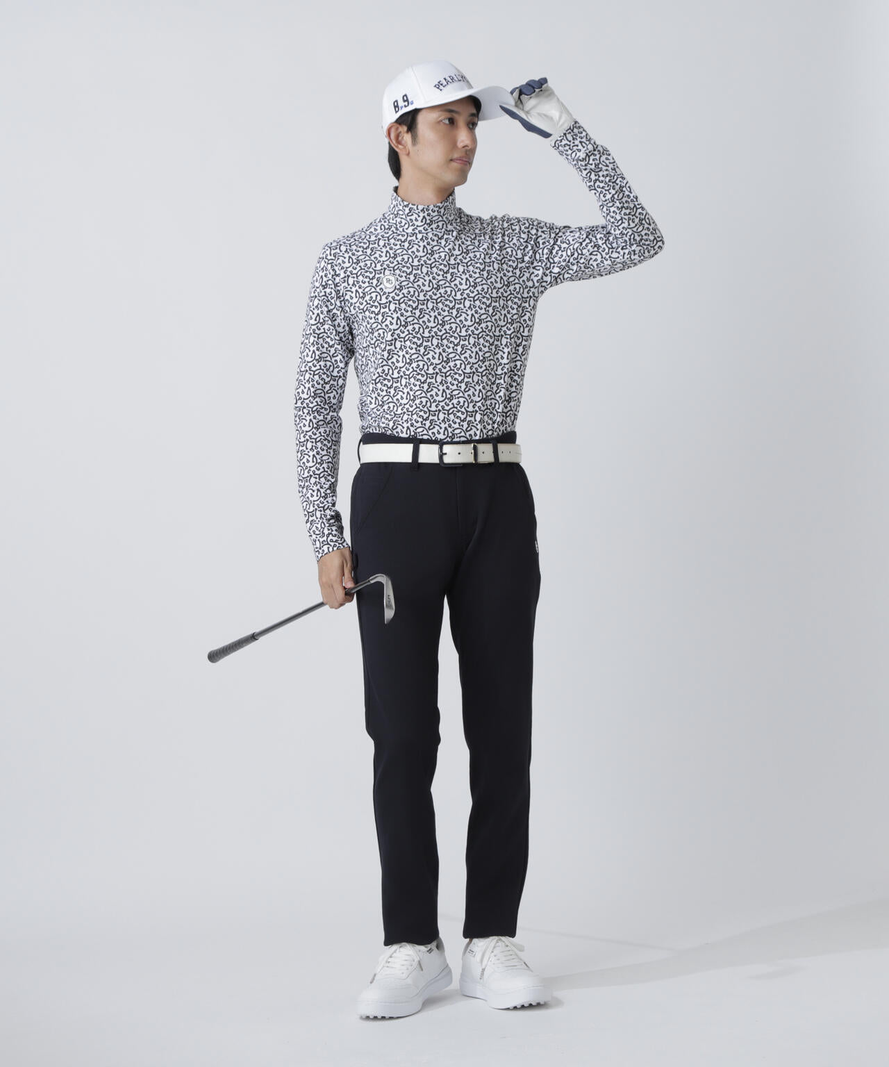 綿ベア天竺長袖ハイネックカットソー ＜NICO総柄＞ | PEARLY GATES