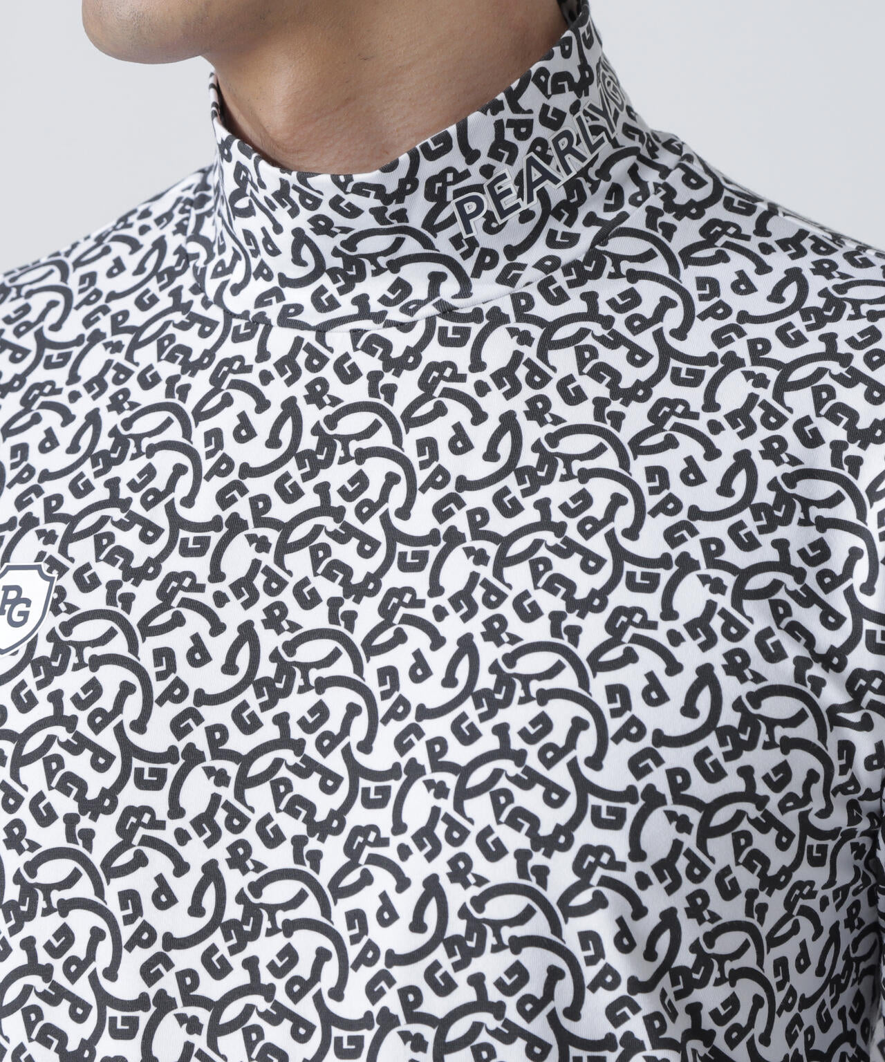 綿ベア天竺長袖ハイネックカットソー ＜NICO総柄＞