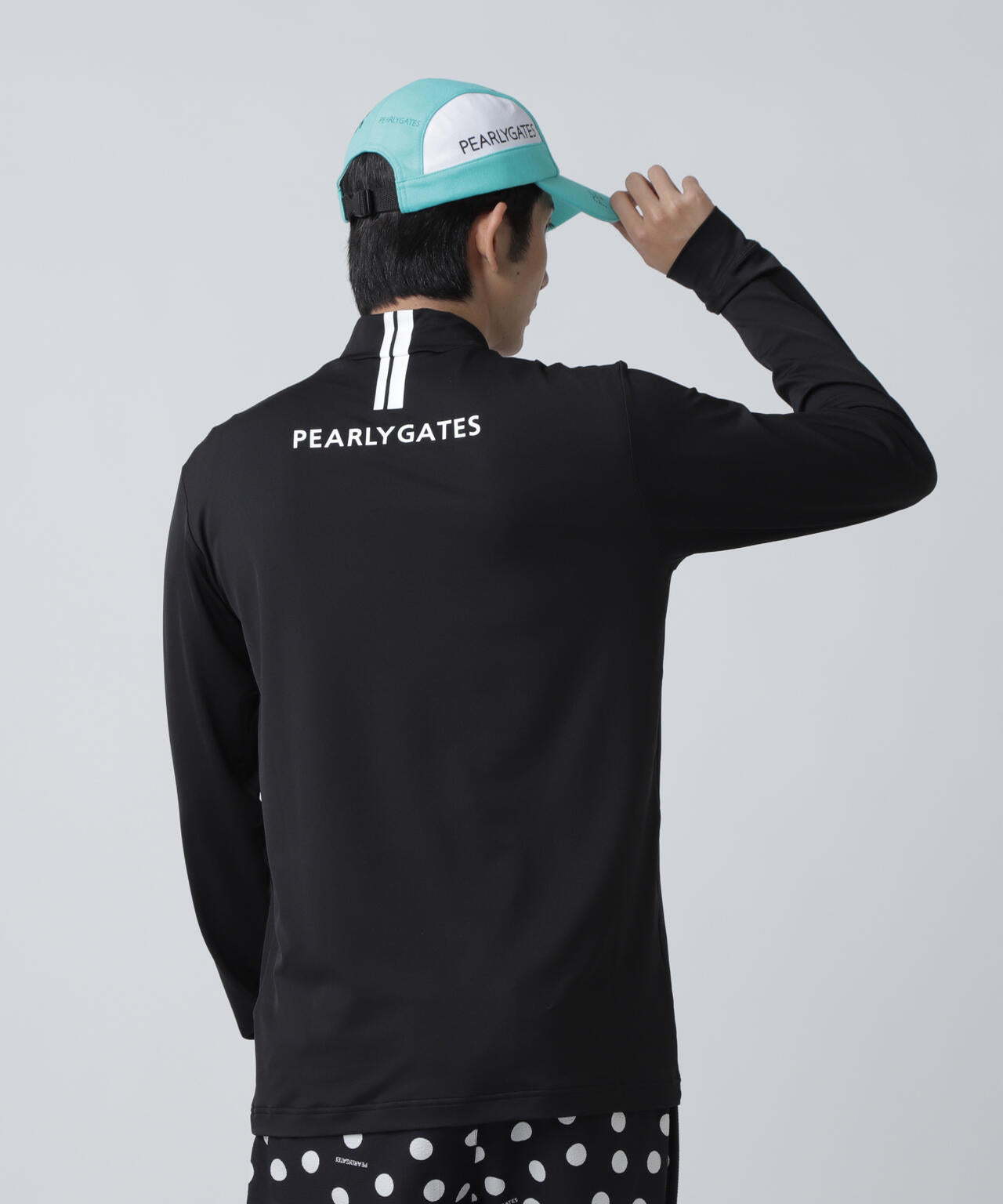 美品　PEARLY GATES ダークグレー ハイネックポロシャツ サイズ7 PG BODY】37.5ベア天竺長袖ハイネックカットソー | PEARLY GATES