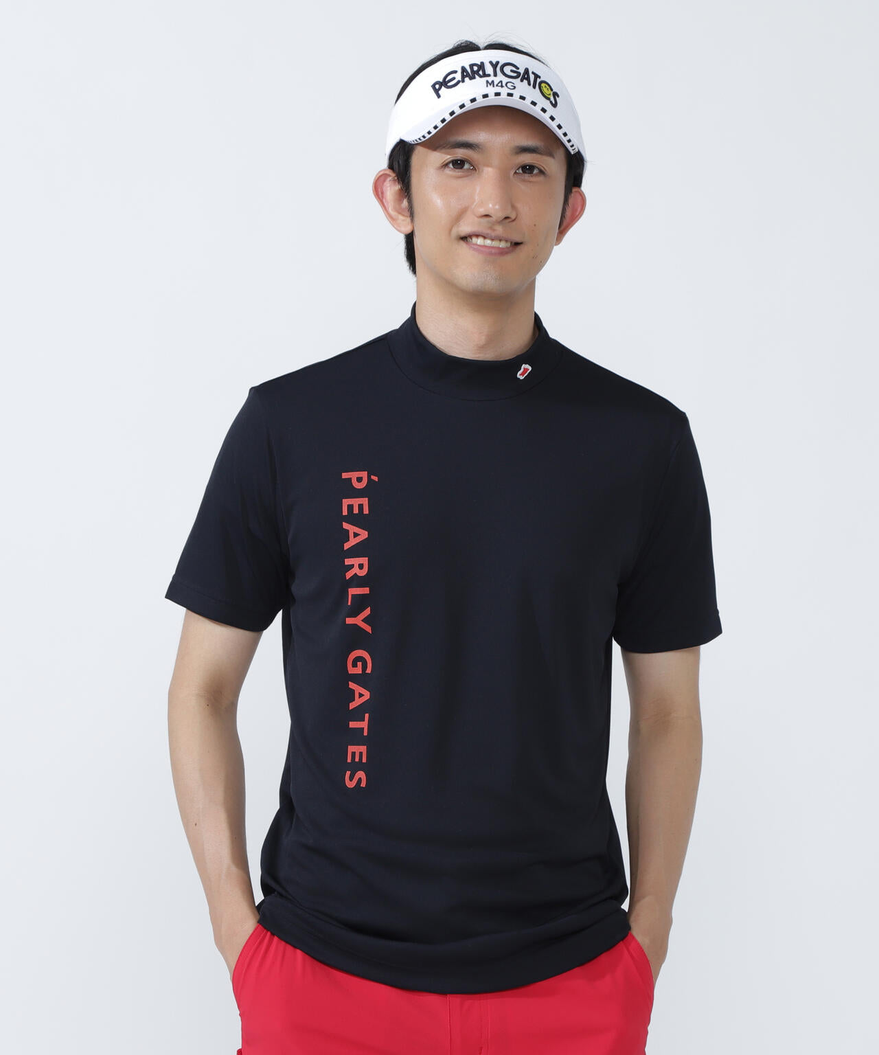 ルークールスムース半袖モックネックカットソー