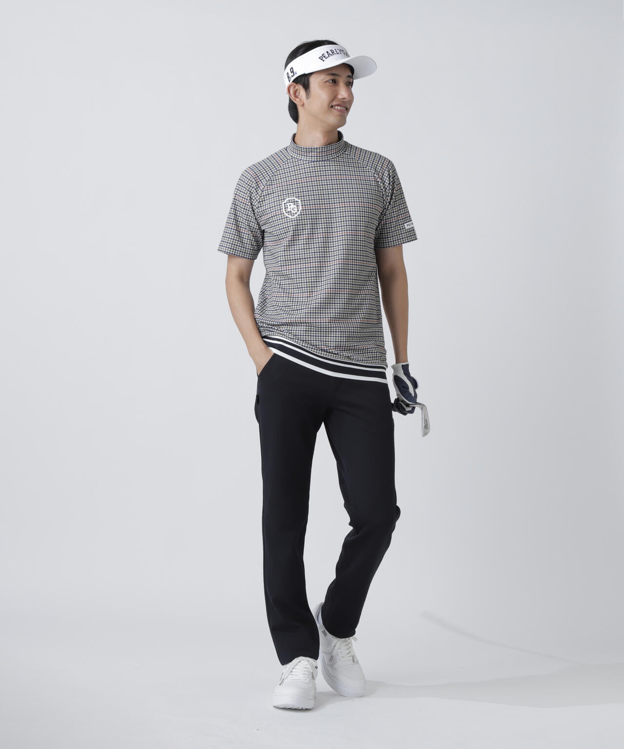 新品 パーリーゲイツ ベアカノコ半袖ハイネックカットソー(5)サイズL/白 PG is PG ベアカノコ半袖ハイネックカットソー | PEARLY GATES