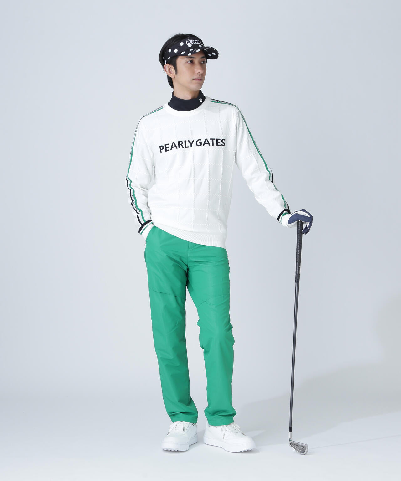 12G地柄クルーネックニットプルオーバー | PEARLY GATES