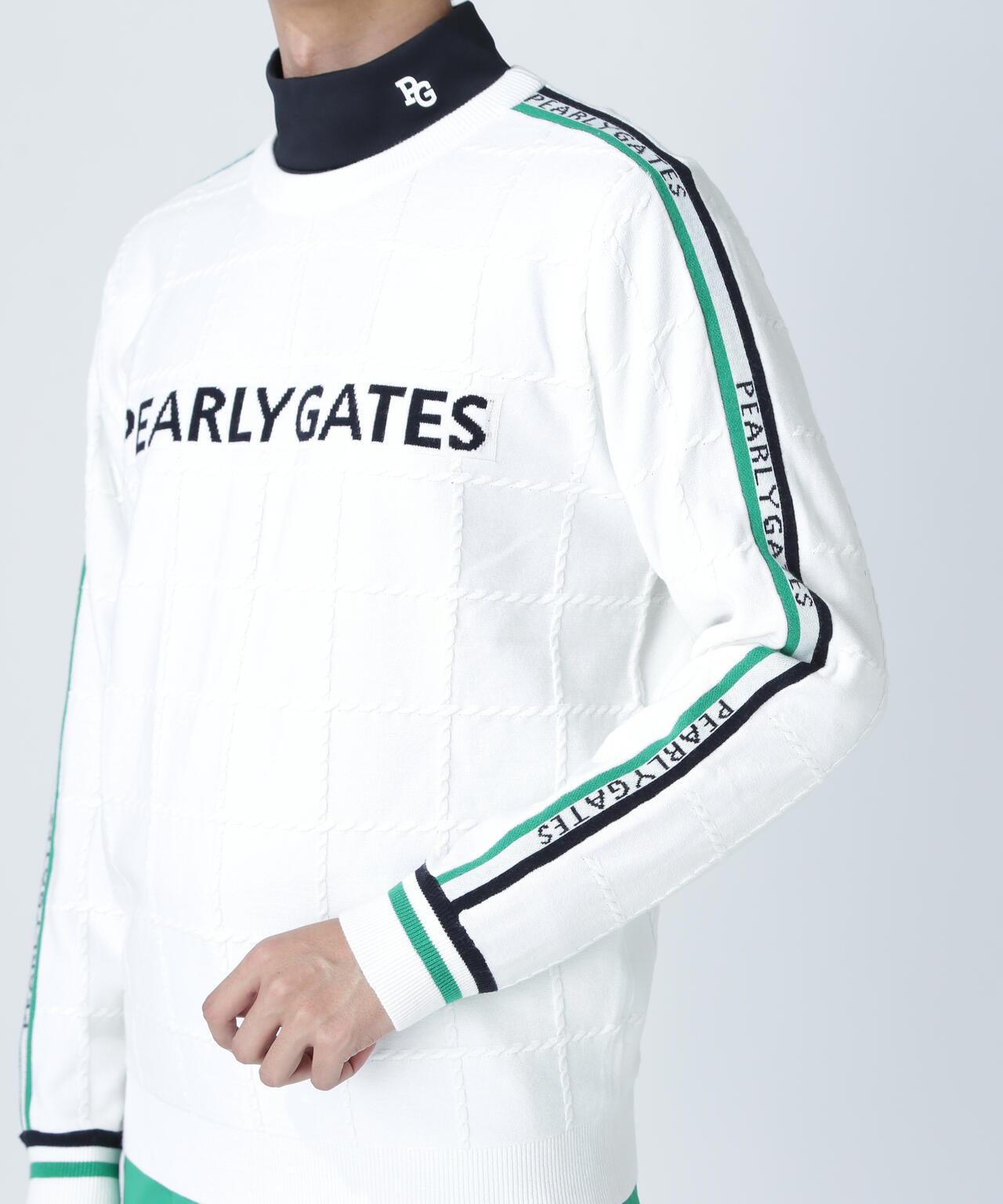 12G地柄クルーネックニットプルオーバー | PEARLY GATES