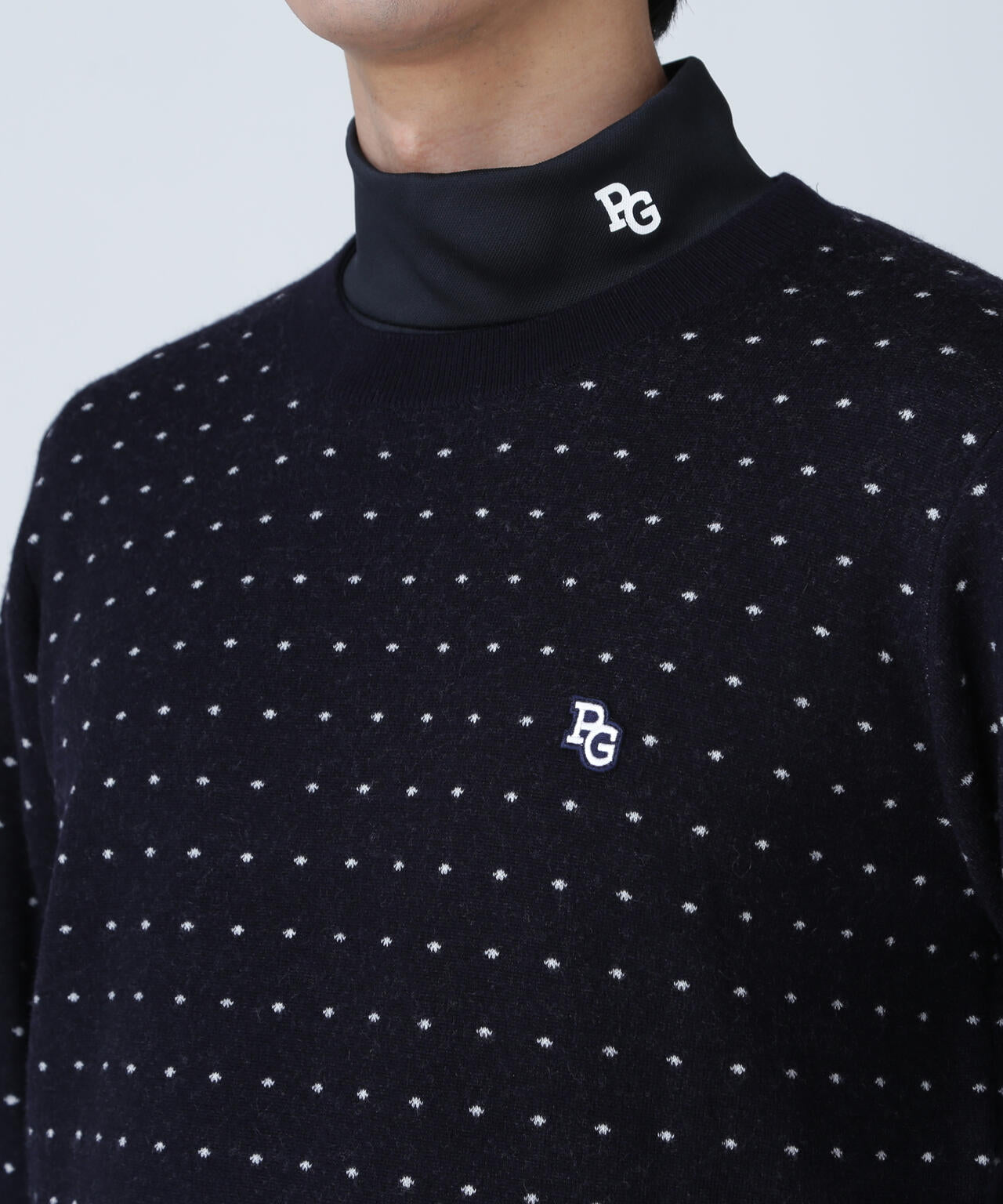 14Gダブルジャガードカシミヤ混クルーネックニットプルオーバー ＜ミニ