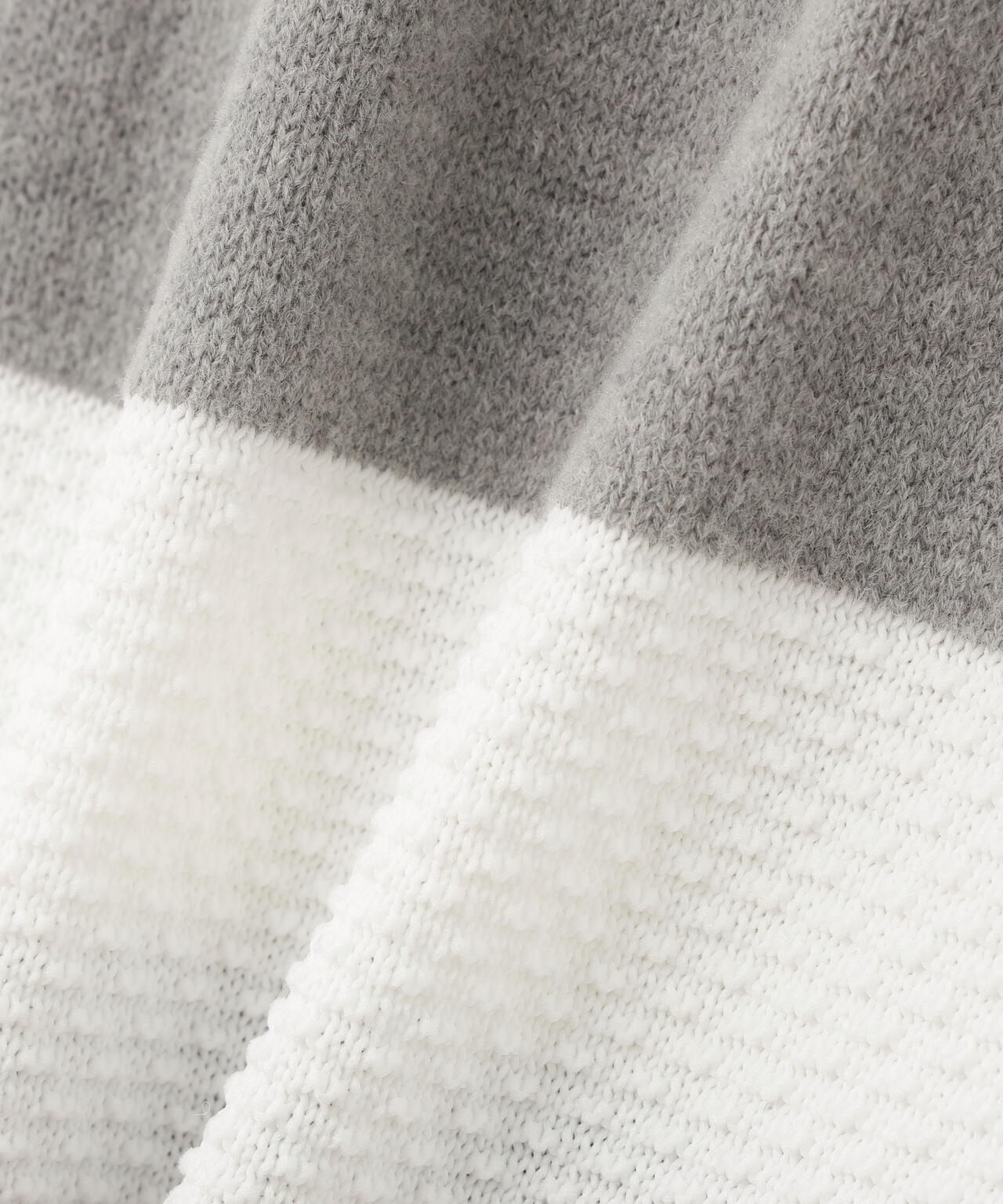 10G天竺ボーダー柄モックネックニットプルオーバー | PEARLY GATES