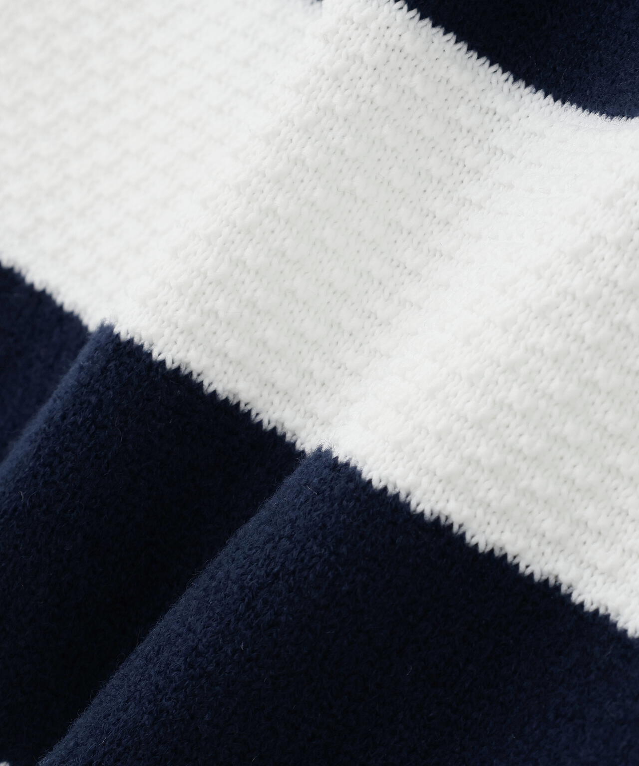 10G天竺ボーダー柄モックネックニットプルオーバー | PEARLY GATES