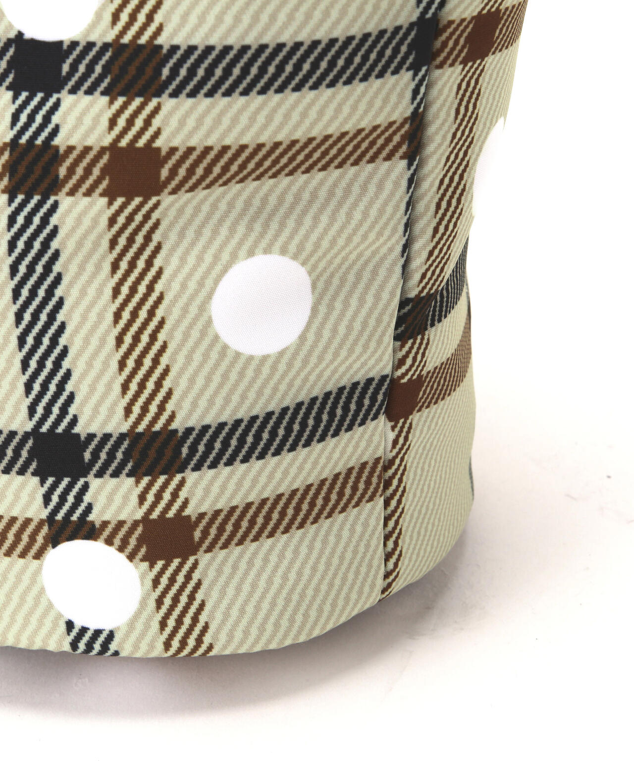 チェック×ドット柄中綿カートバッグ (UNISEX)