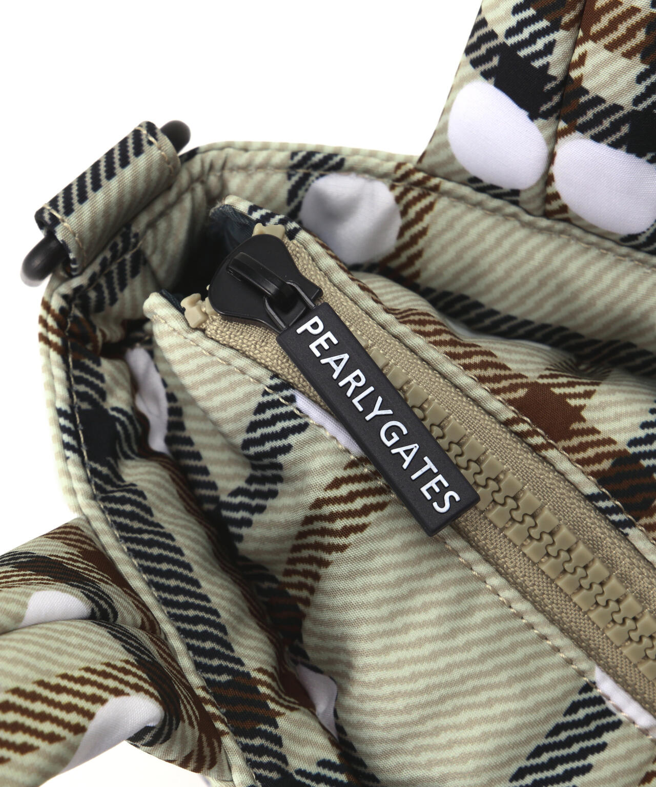 チェック×ドット柄中綿カートバッグ (UNISEX)