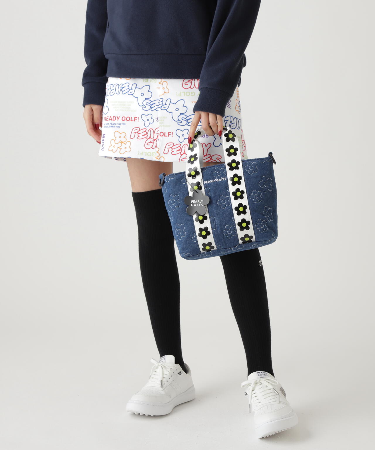 Pearly Gates パーリーゲイツ　繊細花柄　カートバッグ　総柄　カバン フラワーキルティングカートバッグ (UNISEX) | PEARLY GATES（パーリー