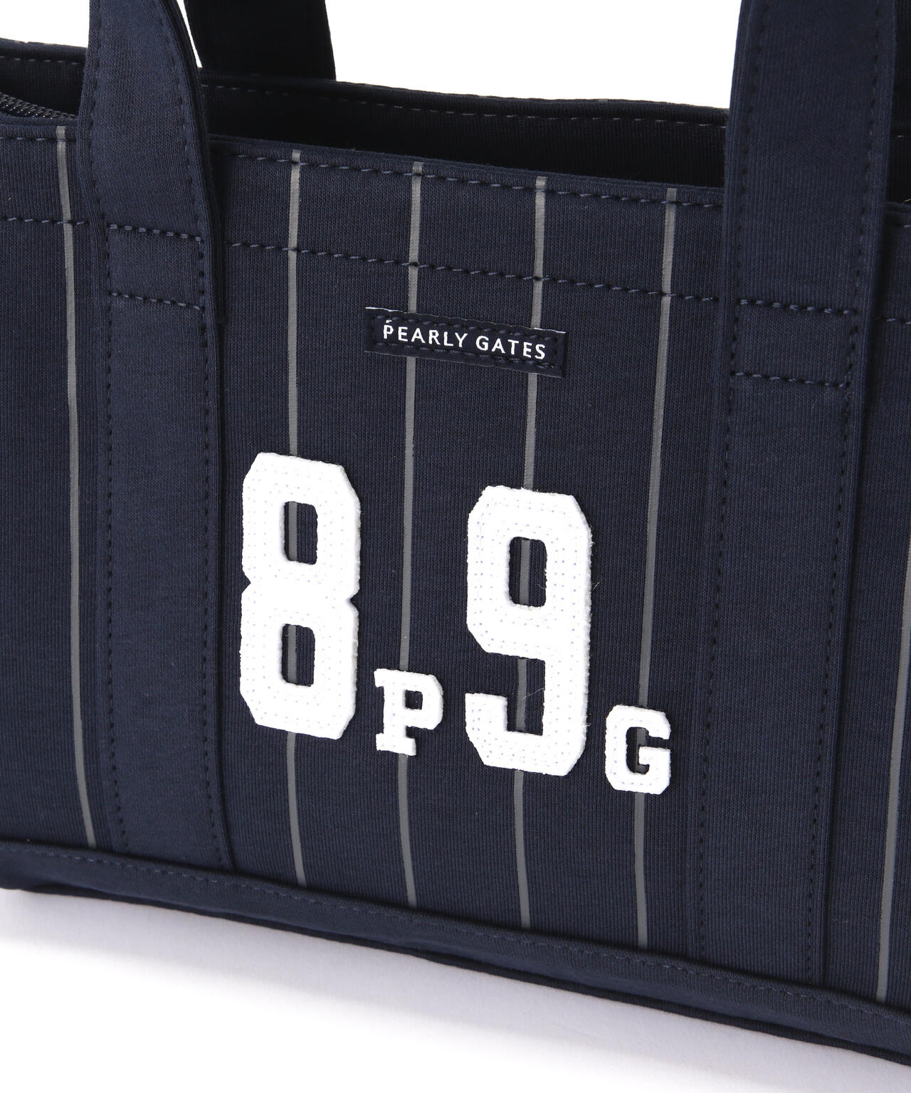 ピンストライプ柄裏毛カートバッグ (UNISEX)