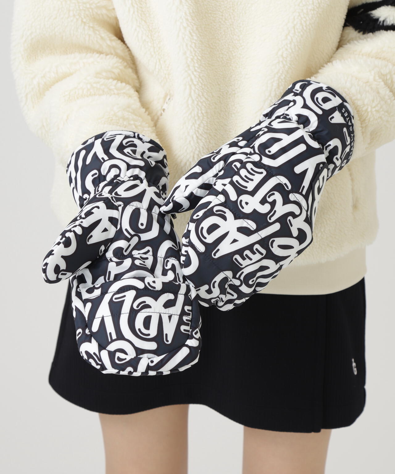 ぷにぷにロゴ柄ミトン (UNISEX)