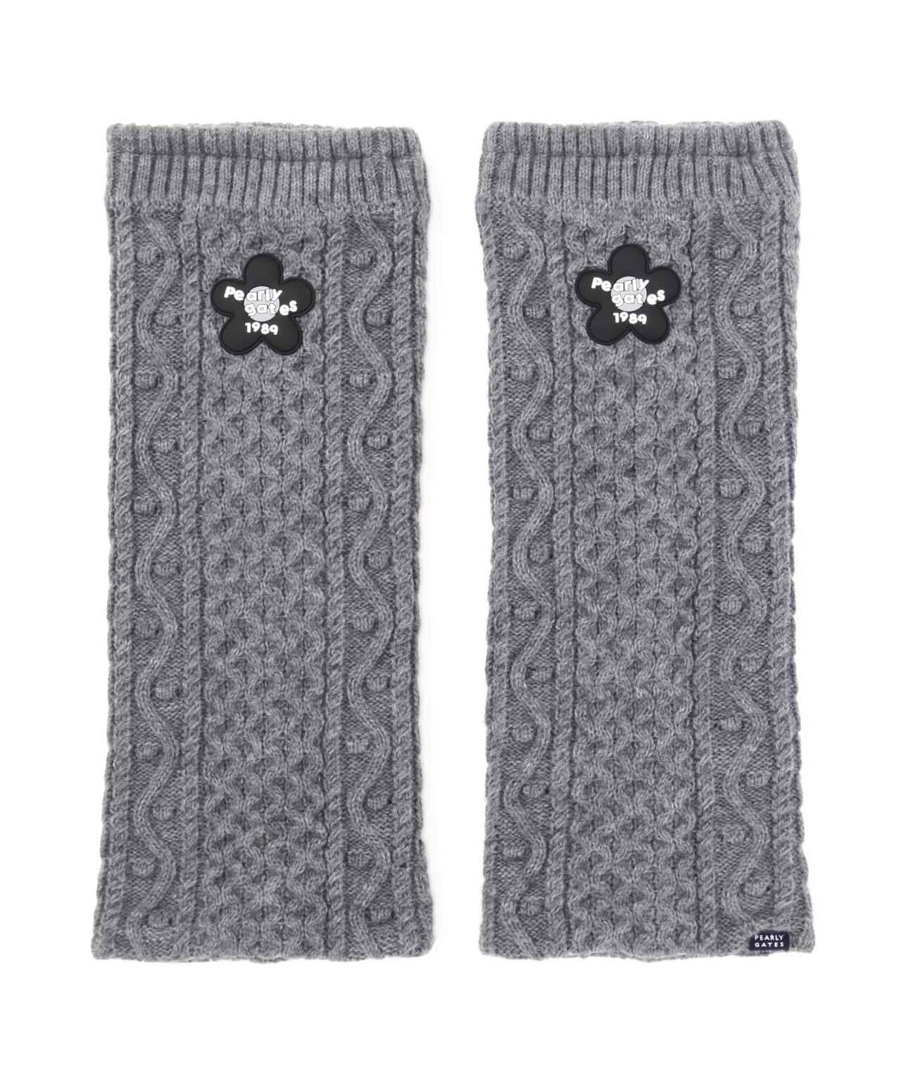 フラワーワッペンアラン編みニットレッグウォーマー (LADIES)