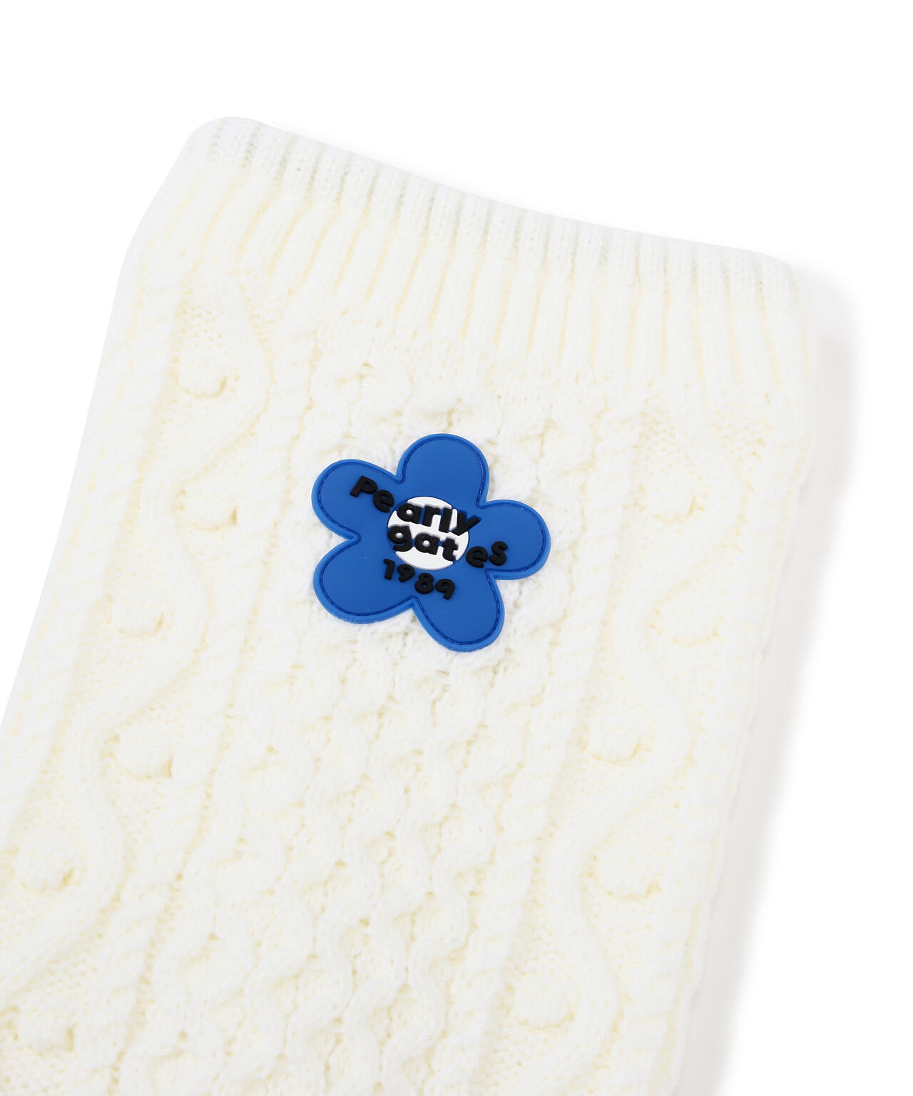 フラワーワッペンアラン編みニットレッグウォーマー (LADIES)