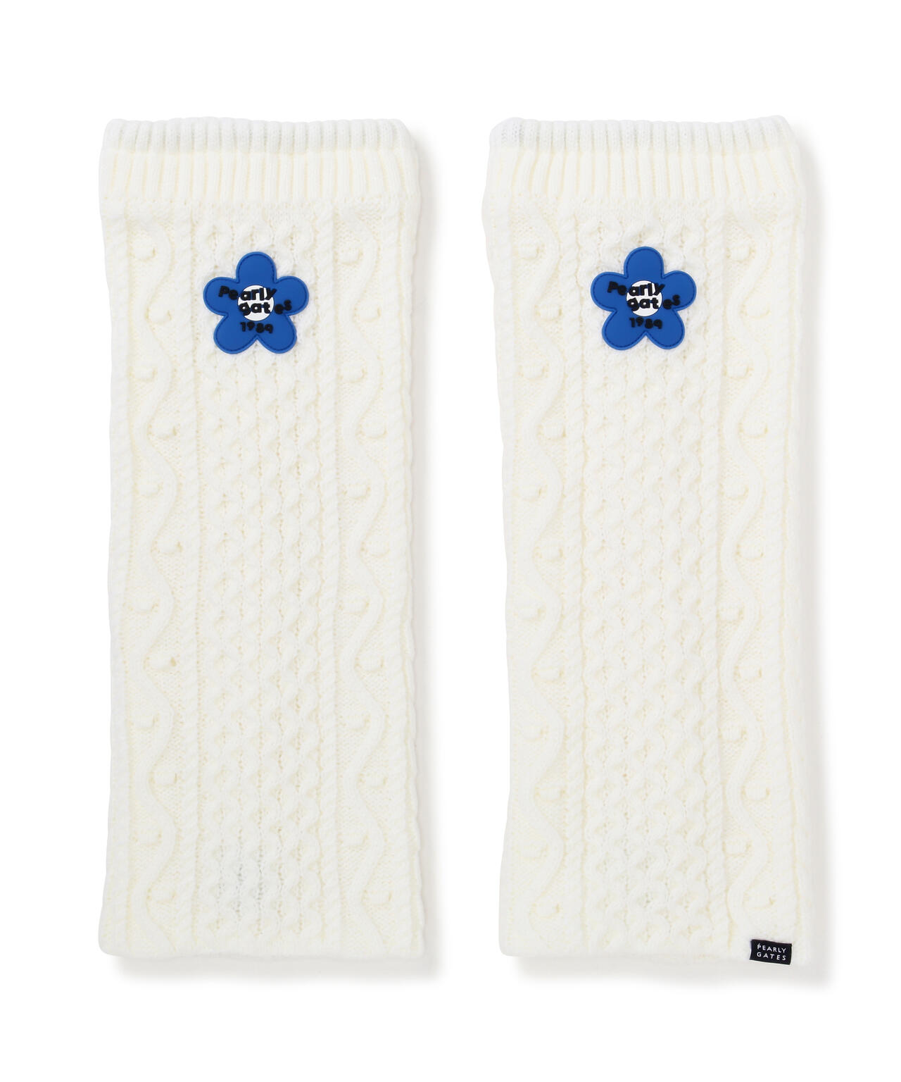 フラワーワッペンアラン編みニットレッグウォーマー (LADIES) | PEARLY