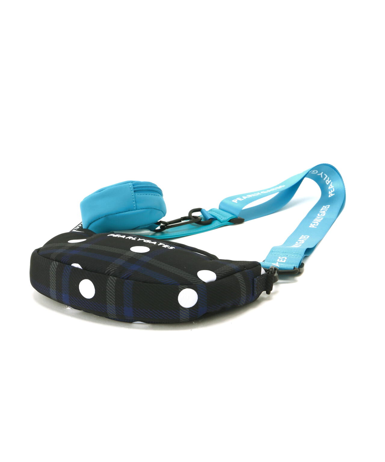 チェック×ドット柄中綿マルチポーチ (UNISEX)