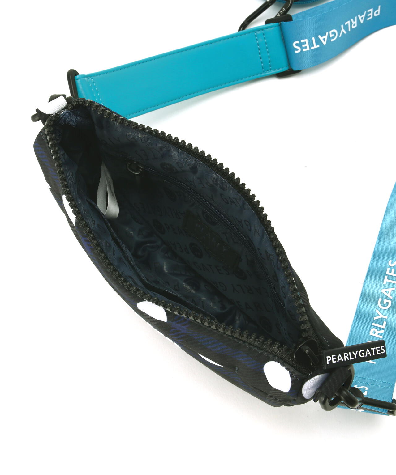 チェック×ドット柄中綿マルチポーチ (UNISEX)