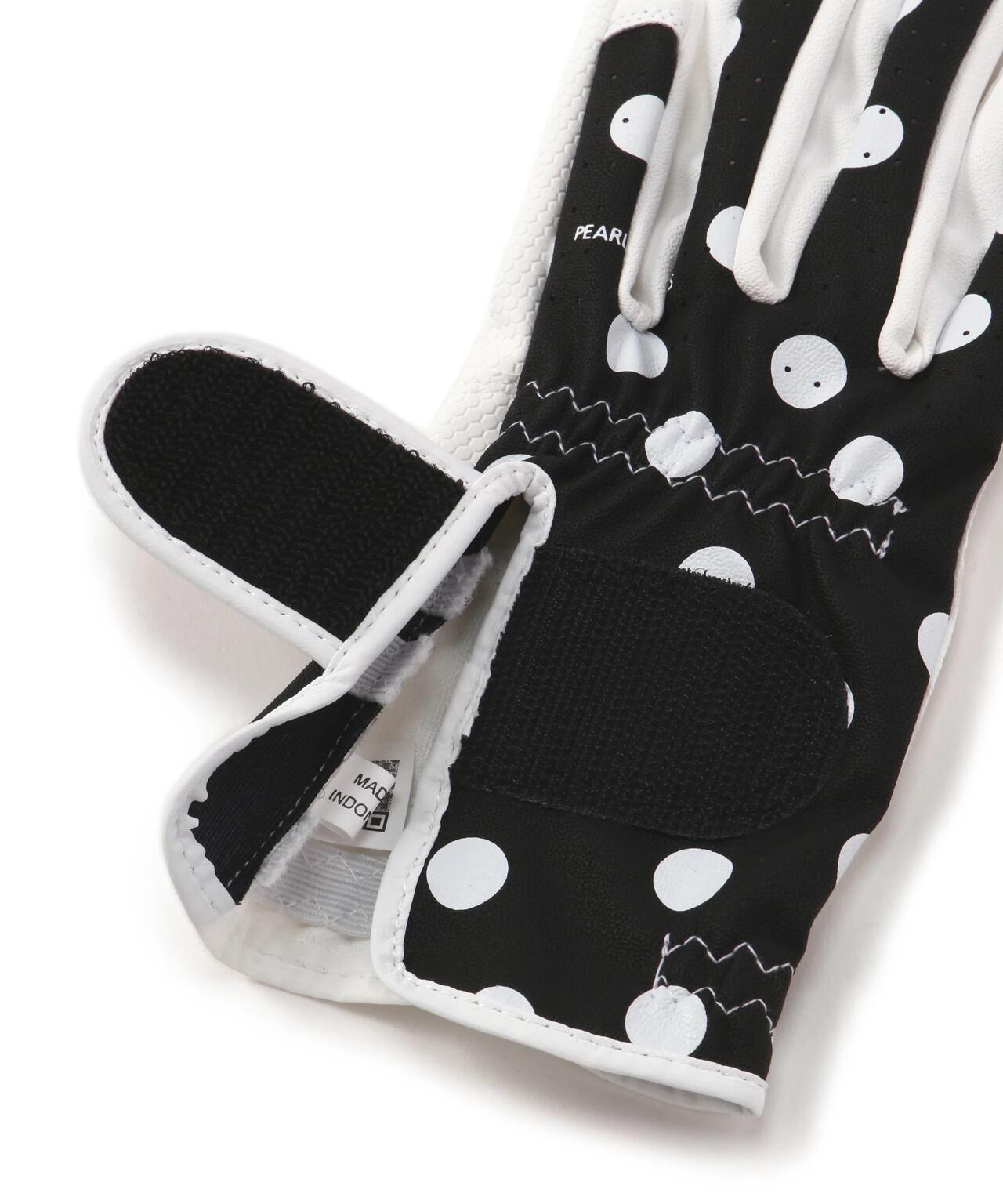 ランダムドット柄 合皮ネイルスルーグローブ (両手用) (LADIES