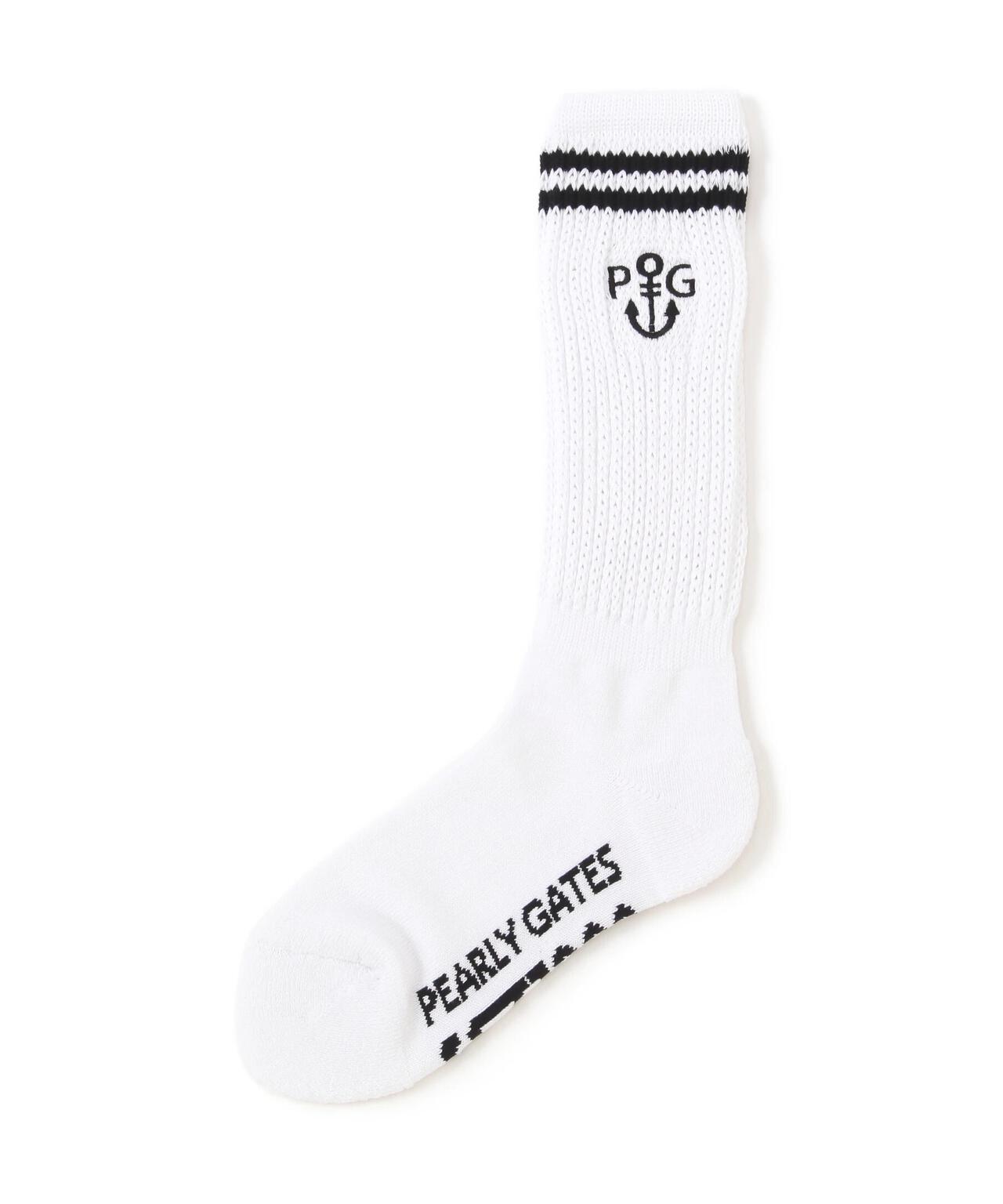 アンカーロゴ刺繍ルーズ調ミドルソックス (LADIES)