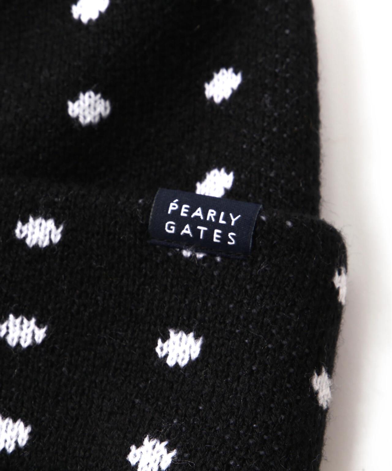 フェイクファー梵天付きミニドットニットワッチ (LADIES)